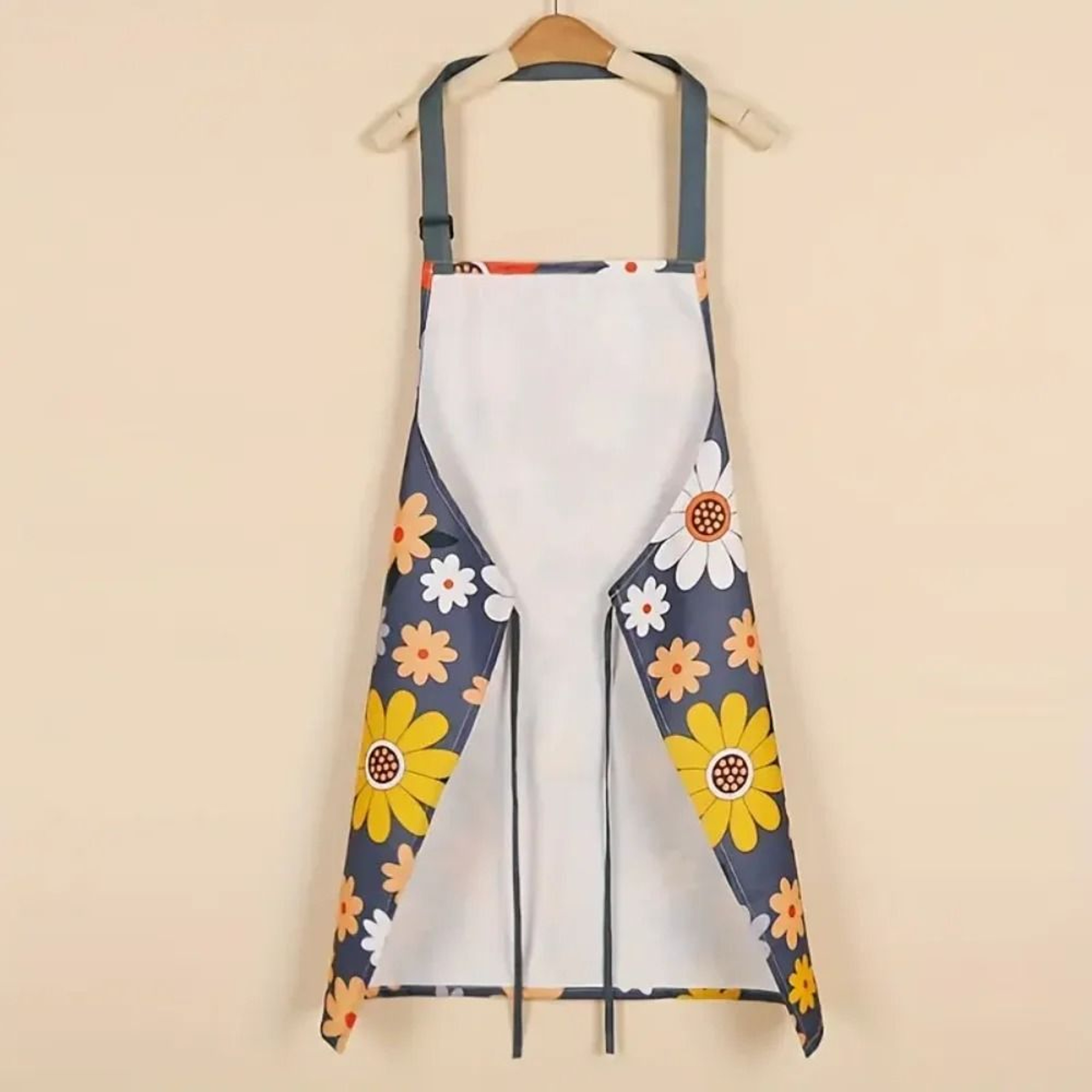 Premium Floral Waterproof Apron  Adjustable Cooking Bib With Pocket For Baking  Gardening 2