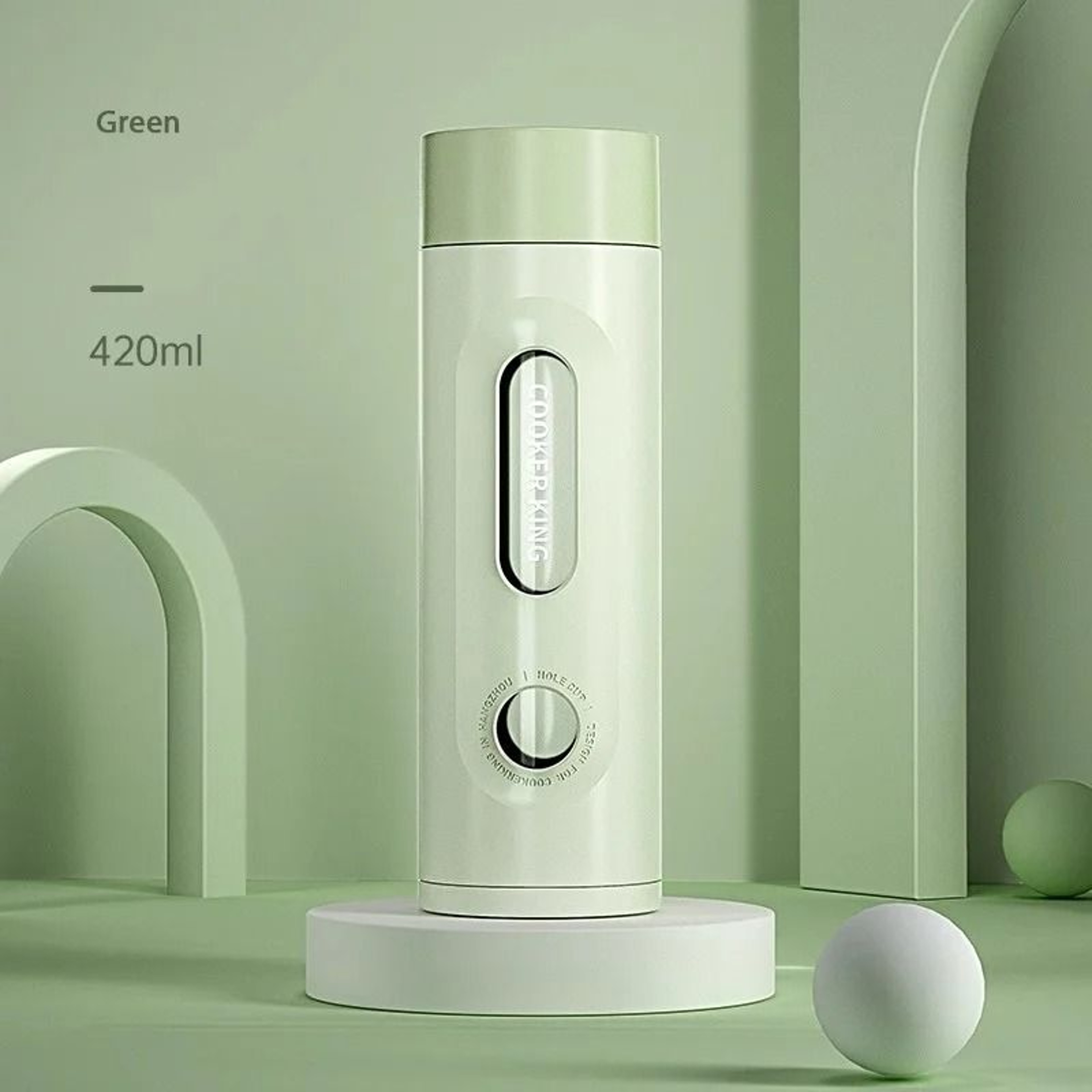 COOKER KING Portable High Borosilicate Glass Tea Cup  ExplosionProof DoubleLayer AntiDrop Bottle 8