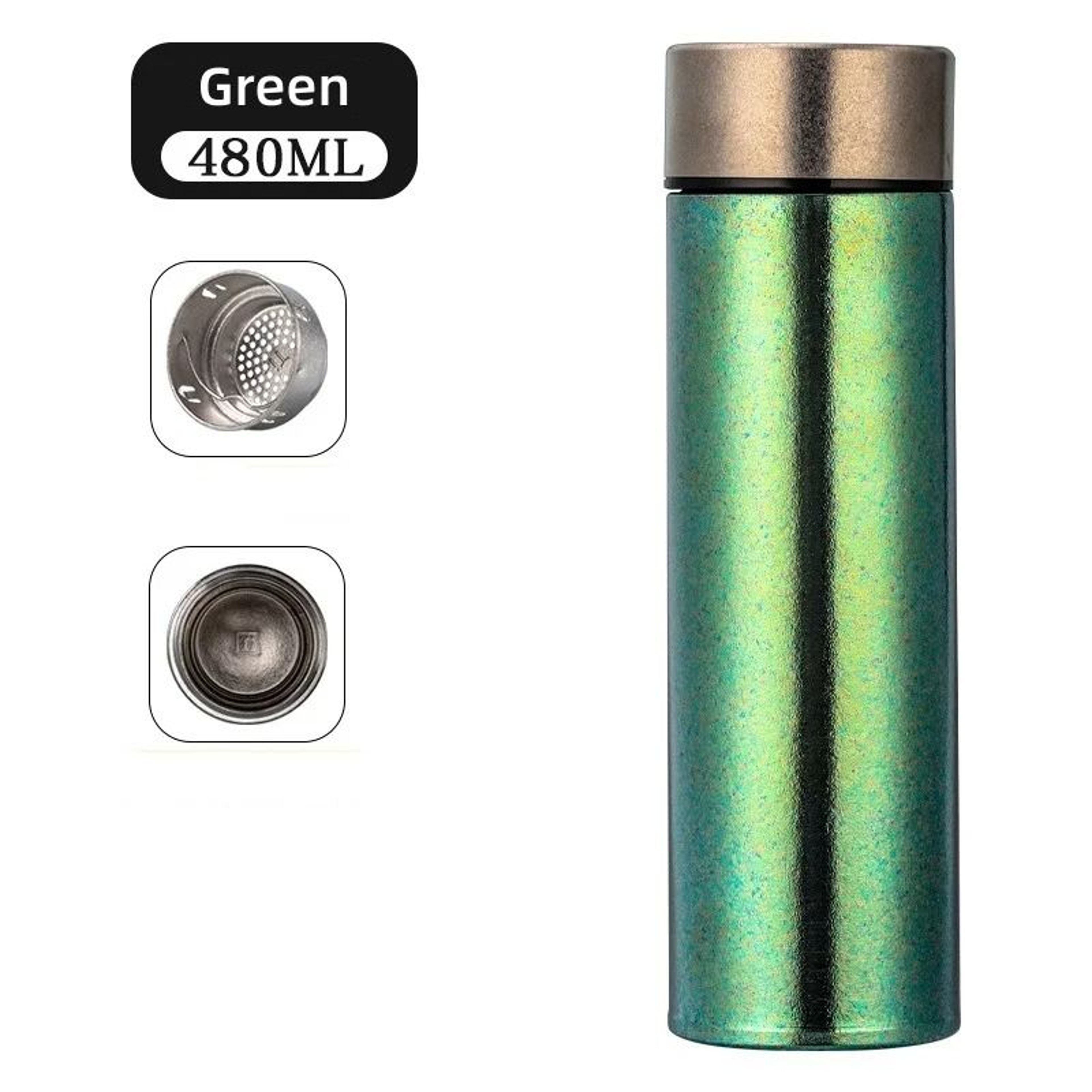 JUSTINLAU Pure Titanium Insulated Cup  Lightweight Thermal Bottle For Business  Travel 9