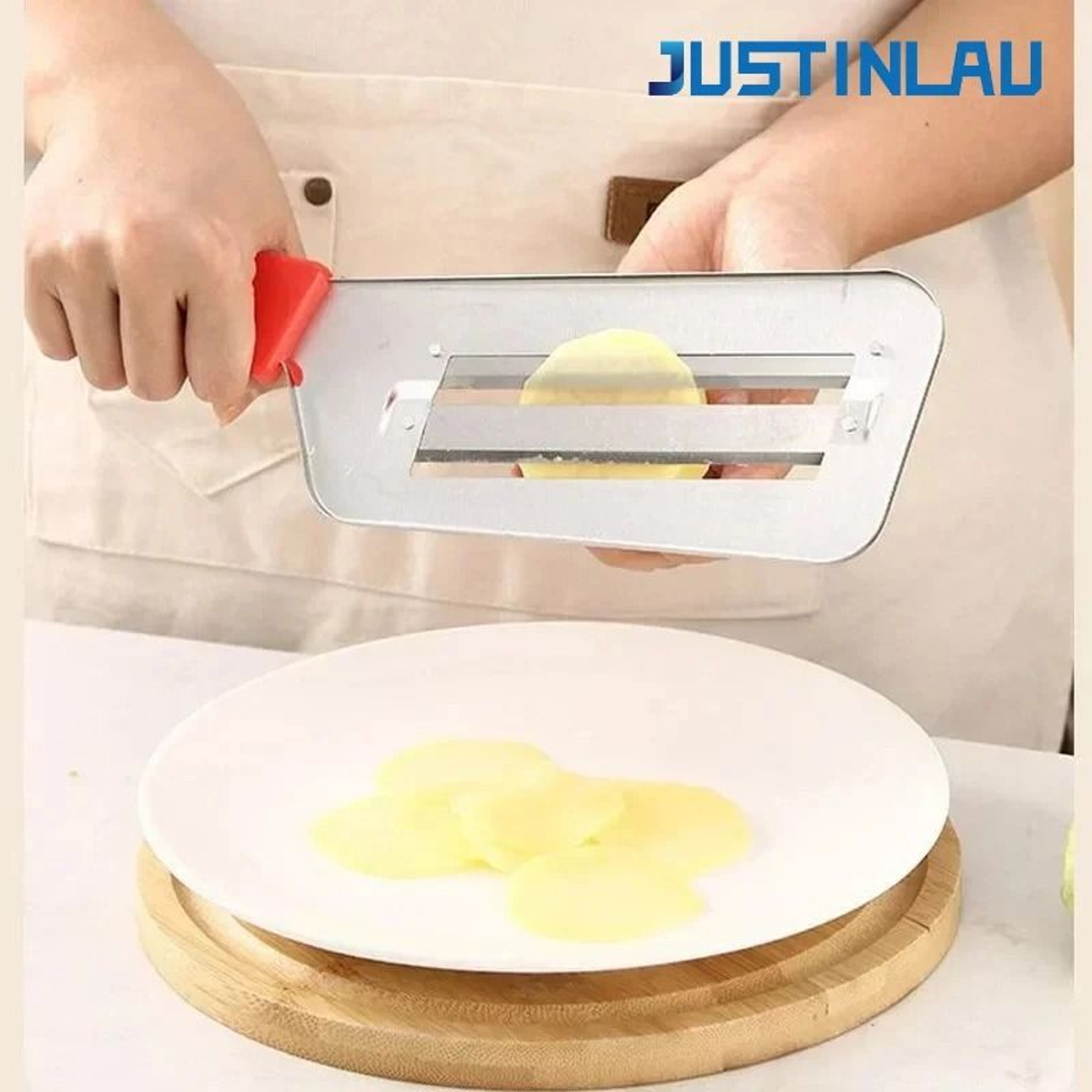 JUSTINLAU Stainless Steel Cabbage Slicer  Multifunction DualBlade Vegetable Knife 0