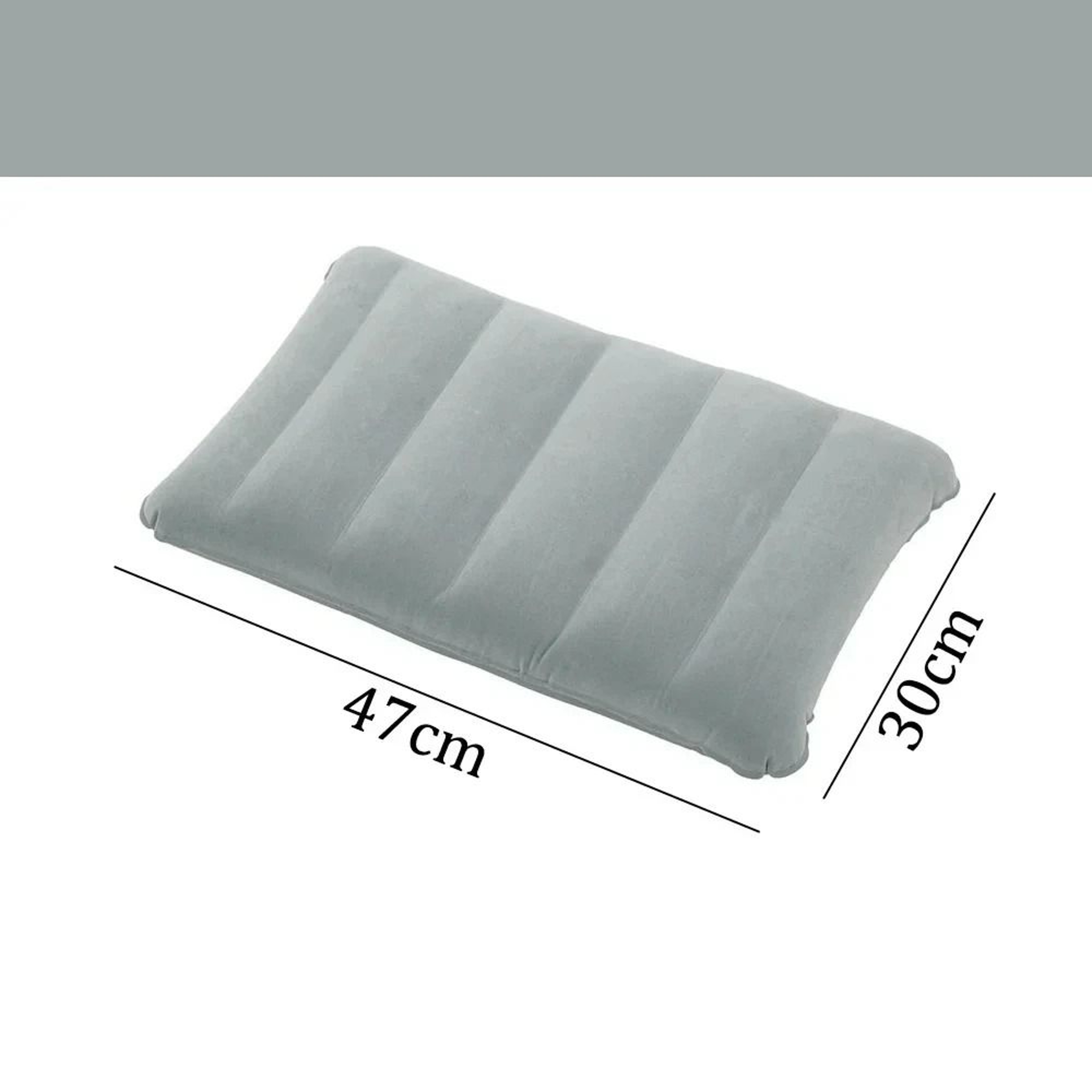 Portable Inflatable Air Cushion Pillow  Large 47x30cm Folding Square Travel Headrest 2