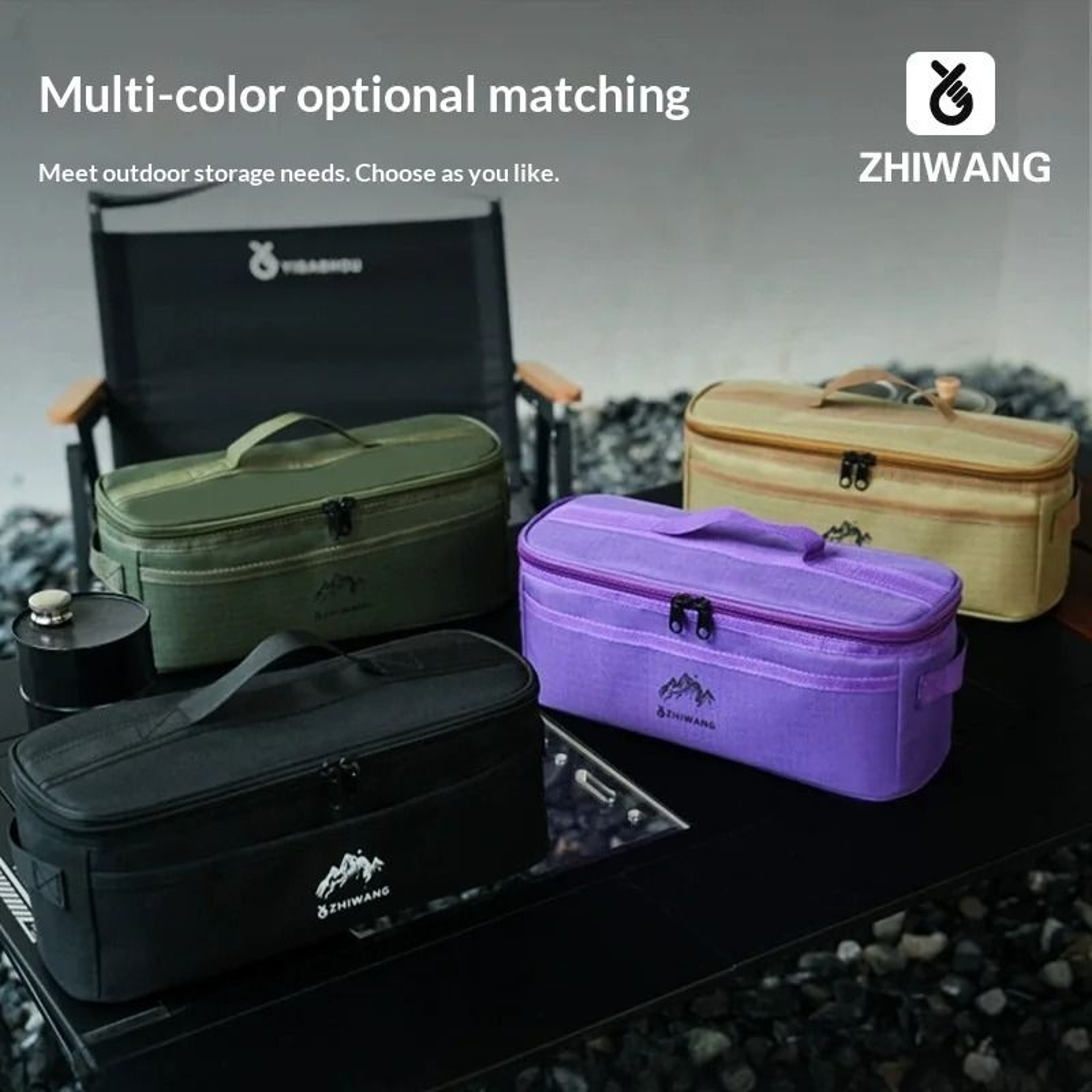 Outdoor MultiFunctional Tableware Storage Bag  Portable Oxford Cloth Organizer For Camping  Picnics 1