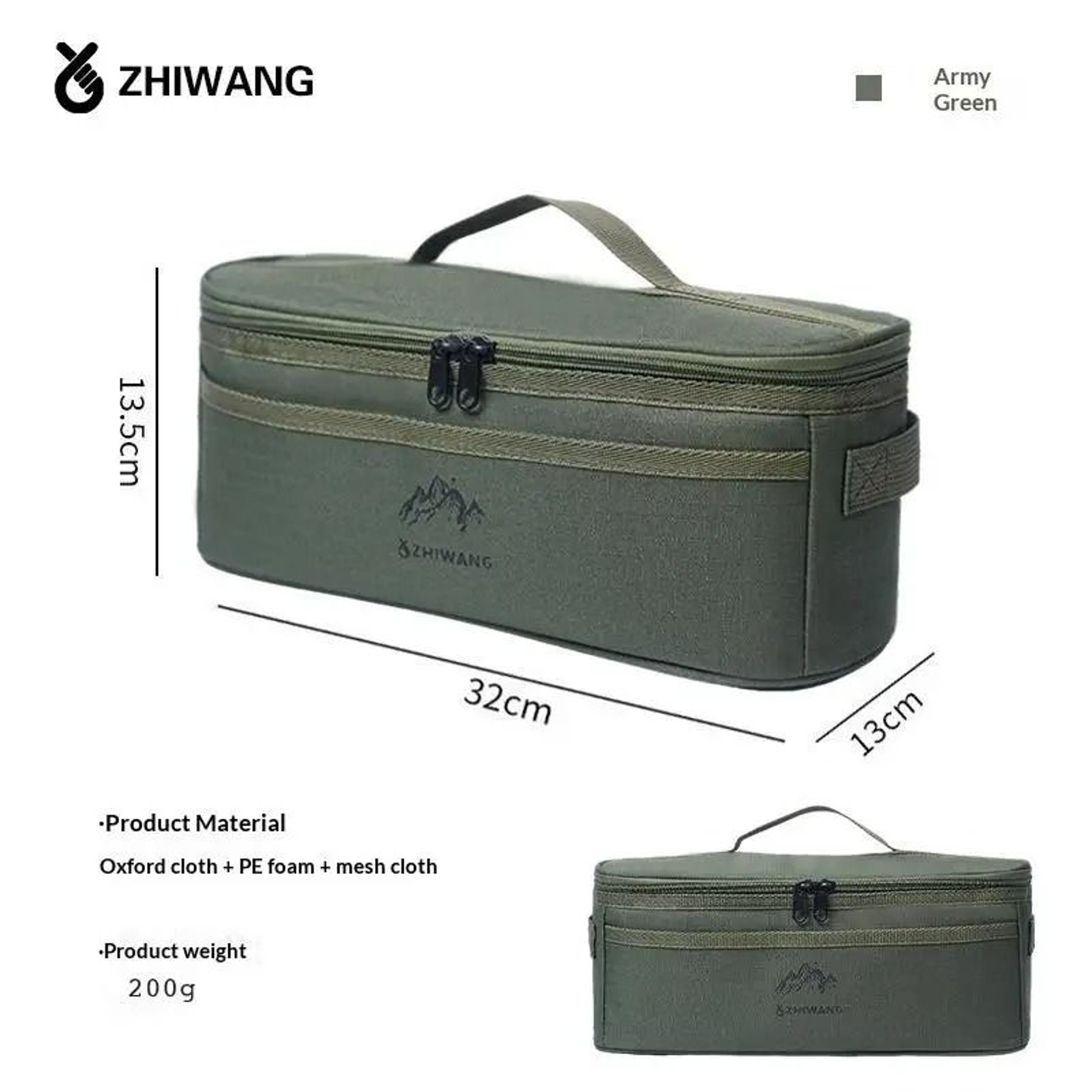 Outdoor MultiFunctional Tableware Storage Bag  Portable Oxford Cloth Organizer For Camping  Picnics 6