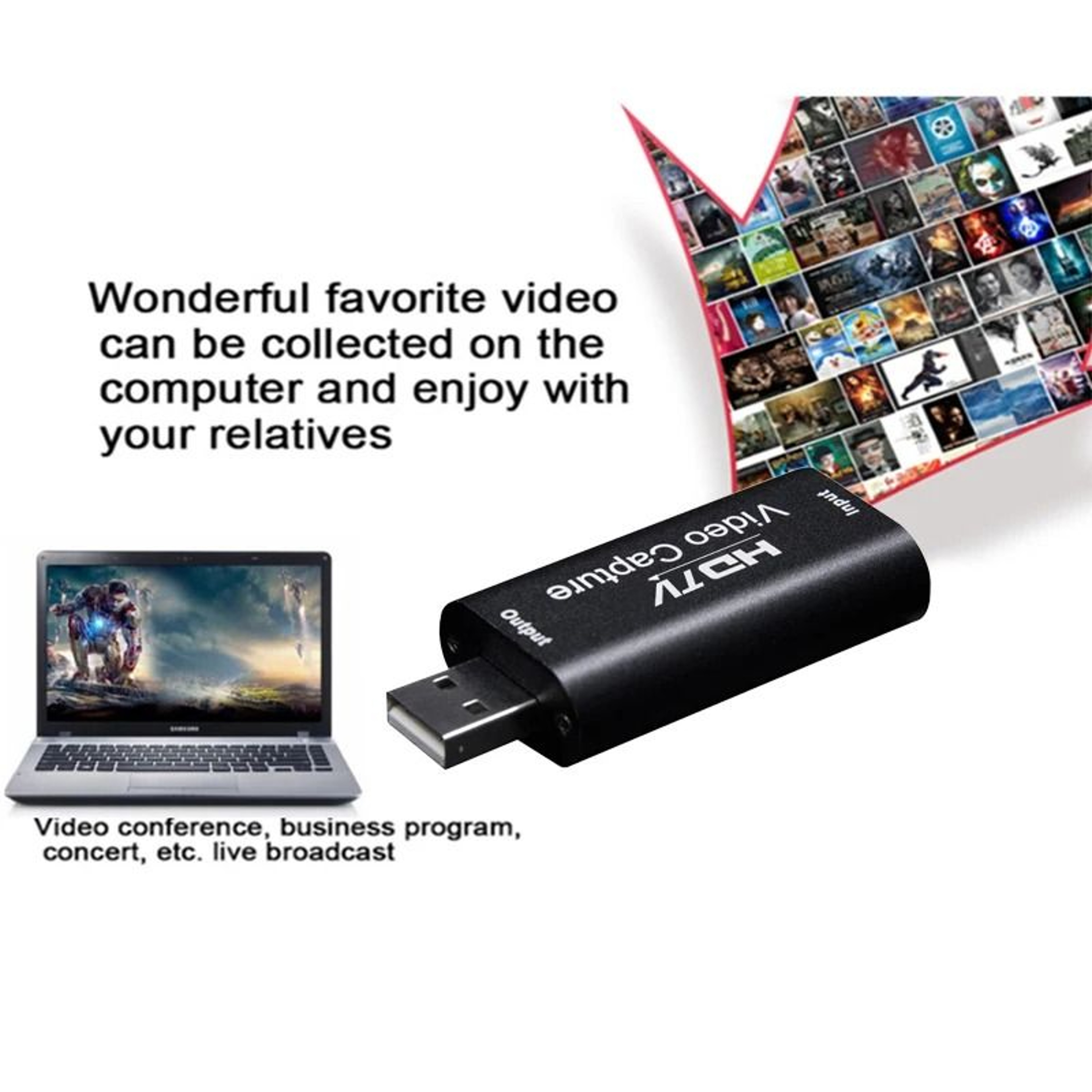 USB 30 To HDMI 4K Video Capture Card  HighDefinition Record Box For PS4 Camcorders  Live Streaming 4