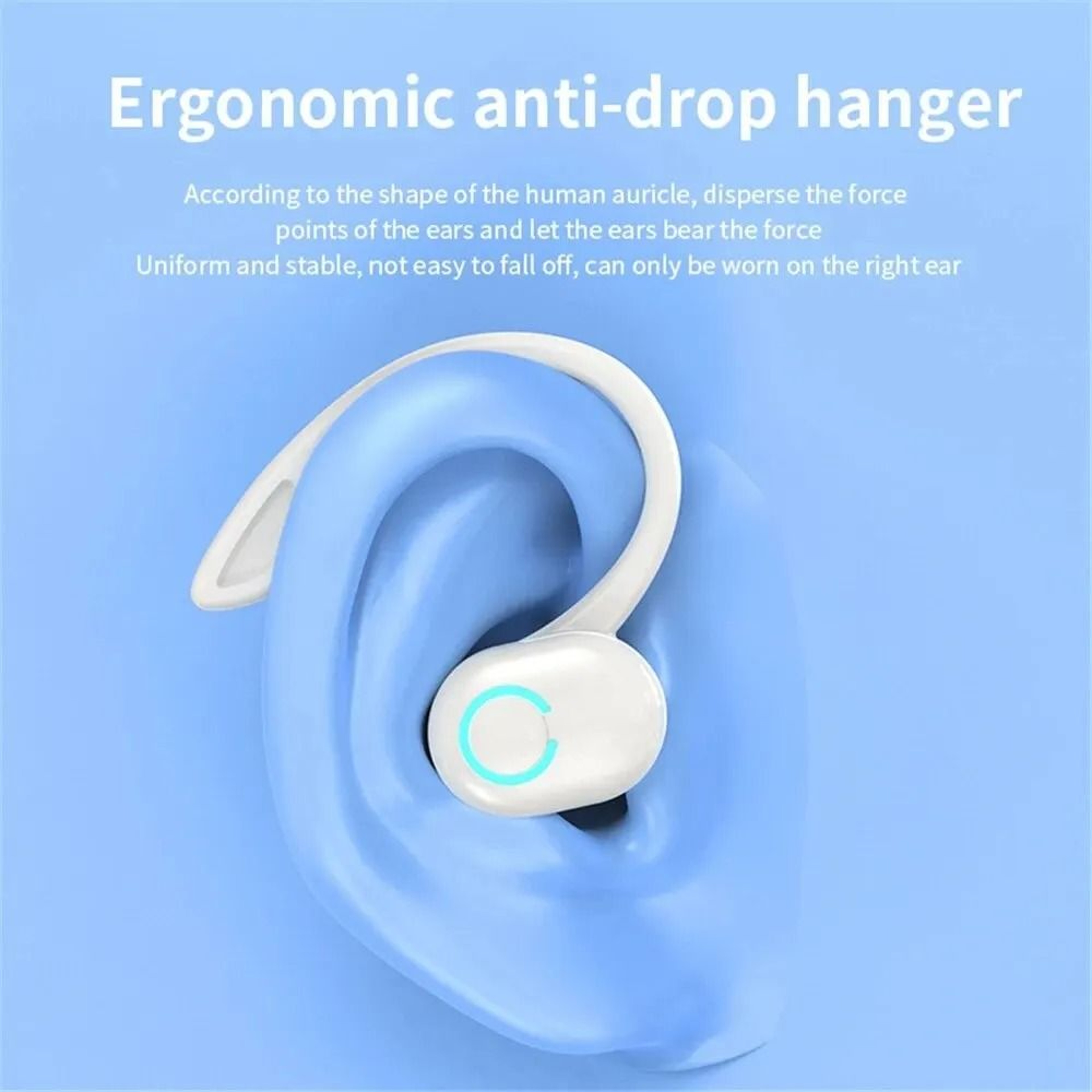 Wireless Bluetooth 50 Earphones HIFI Stereo With HD Mic For Business Car Calls And Mobile Devices 3