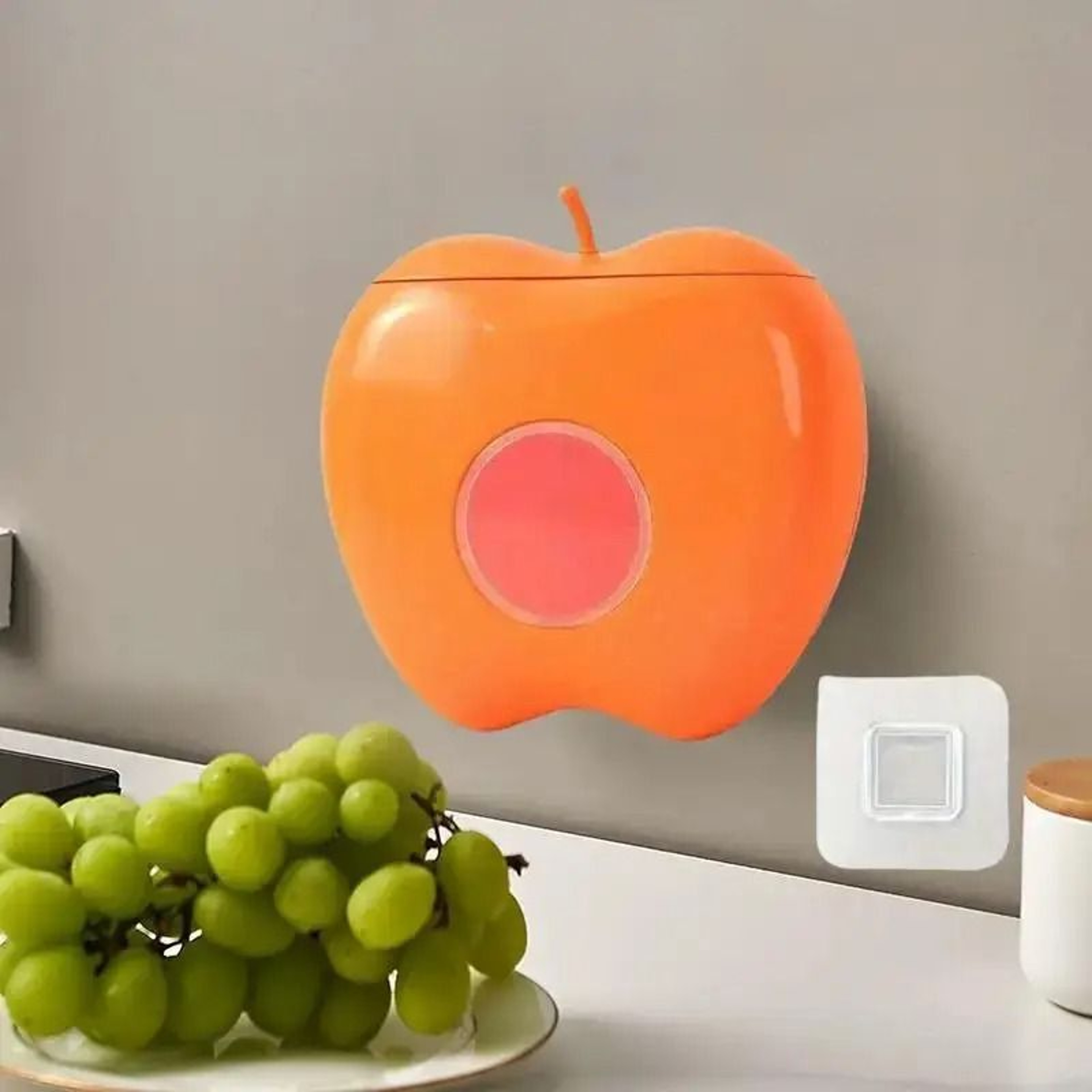WallMounted AppleShaped Bag Dispenser And SpaceSaving Organizer 4