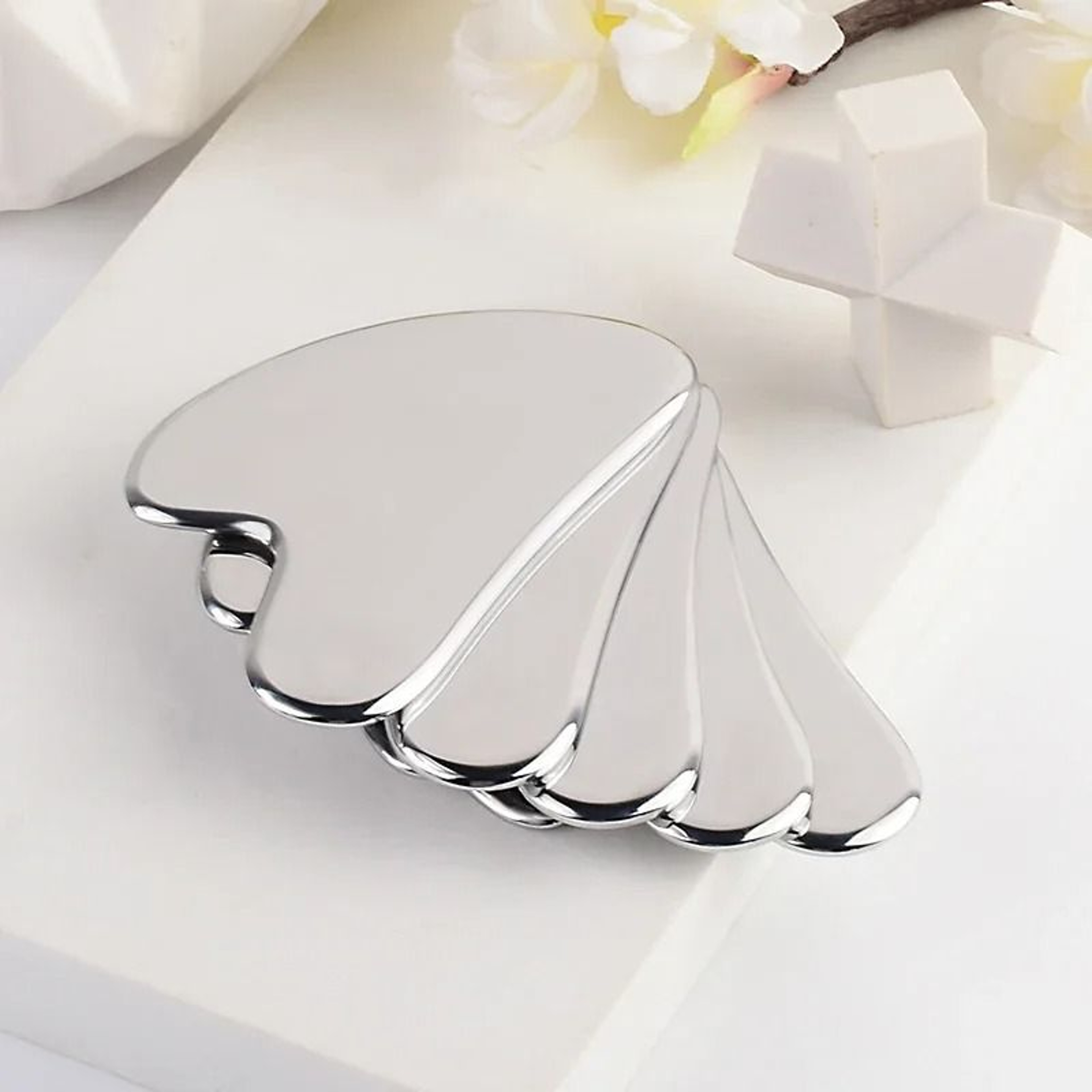 Stainless Steel Facial GuaSha Scraping  Lifting Massage Tool 5