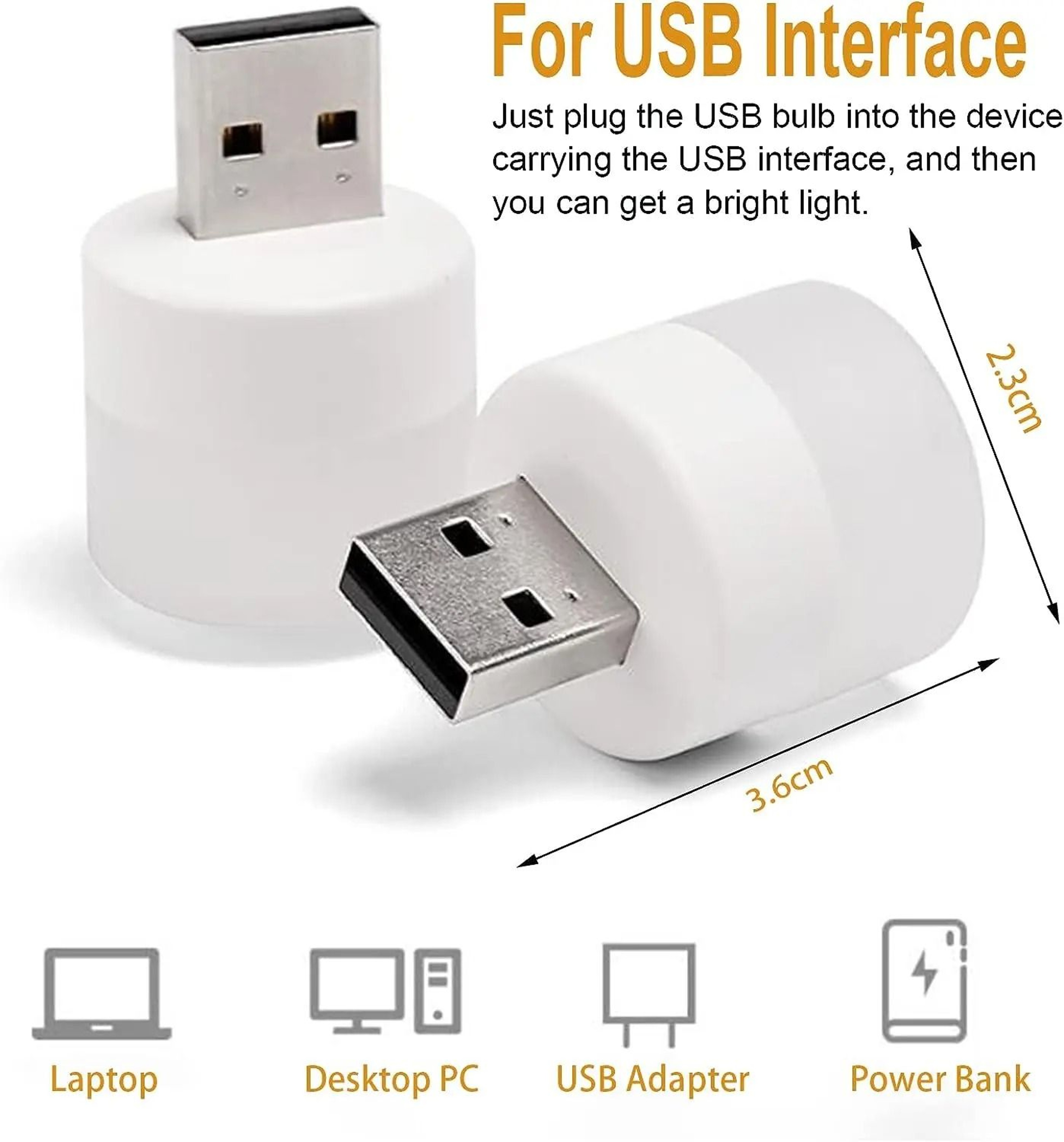 Portable Eye Protection Mini USB LED Night Light  Reading And Charging Lamp 5