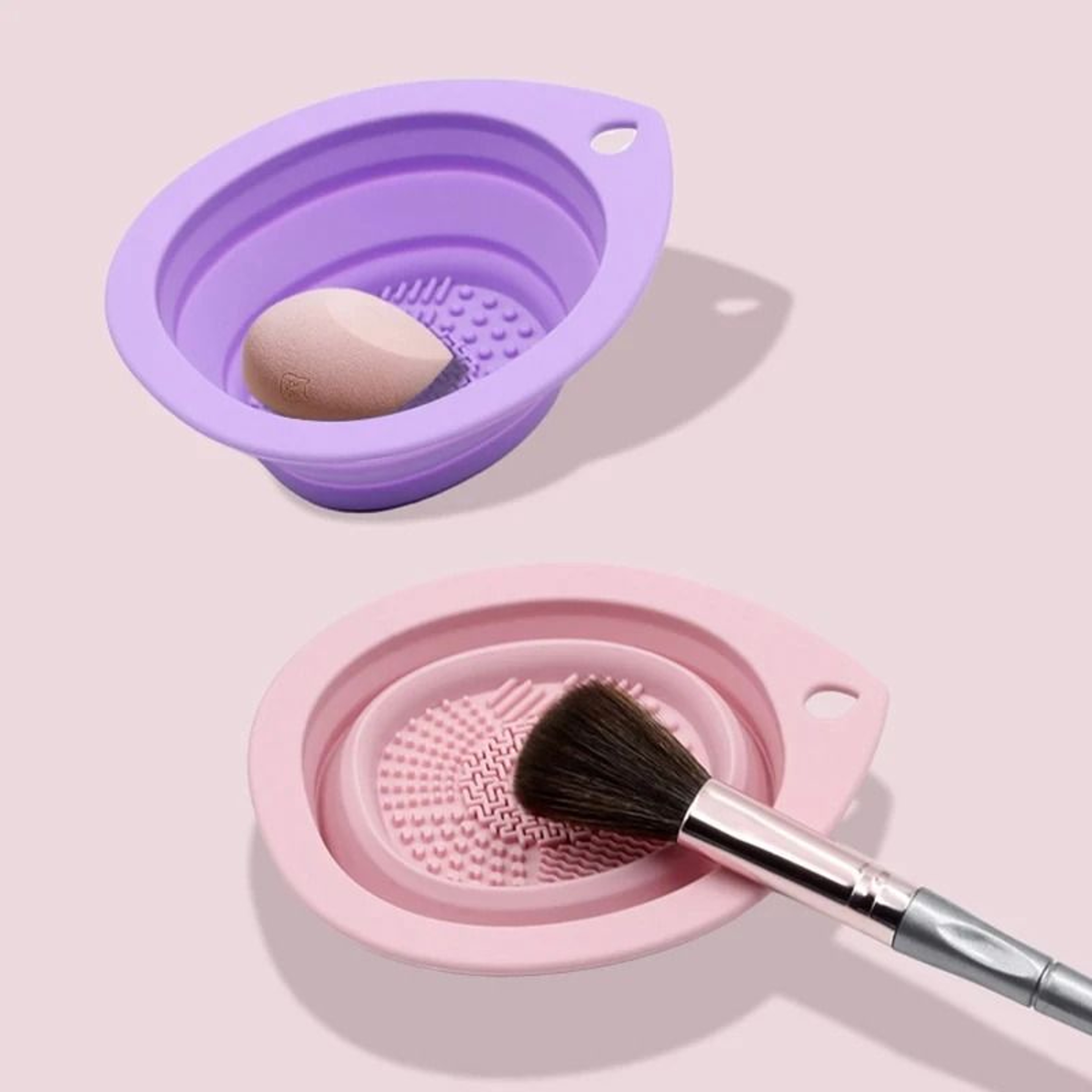 Silicone Makeup Brush Cleaner  Folding Washing Bowl  Portable Beauty Scrubber 1