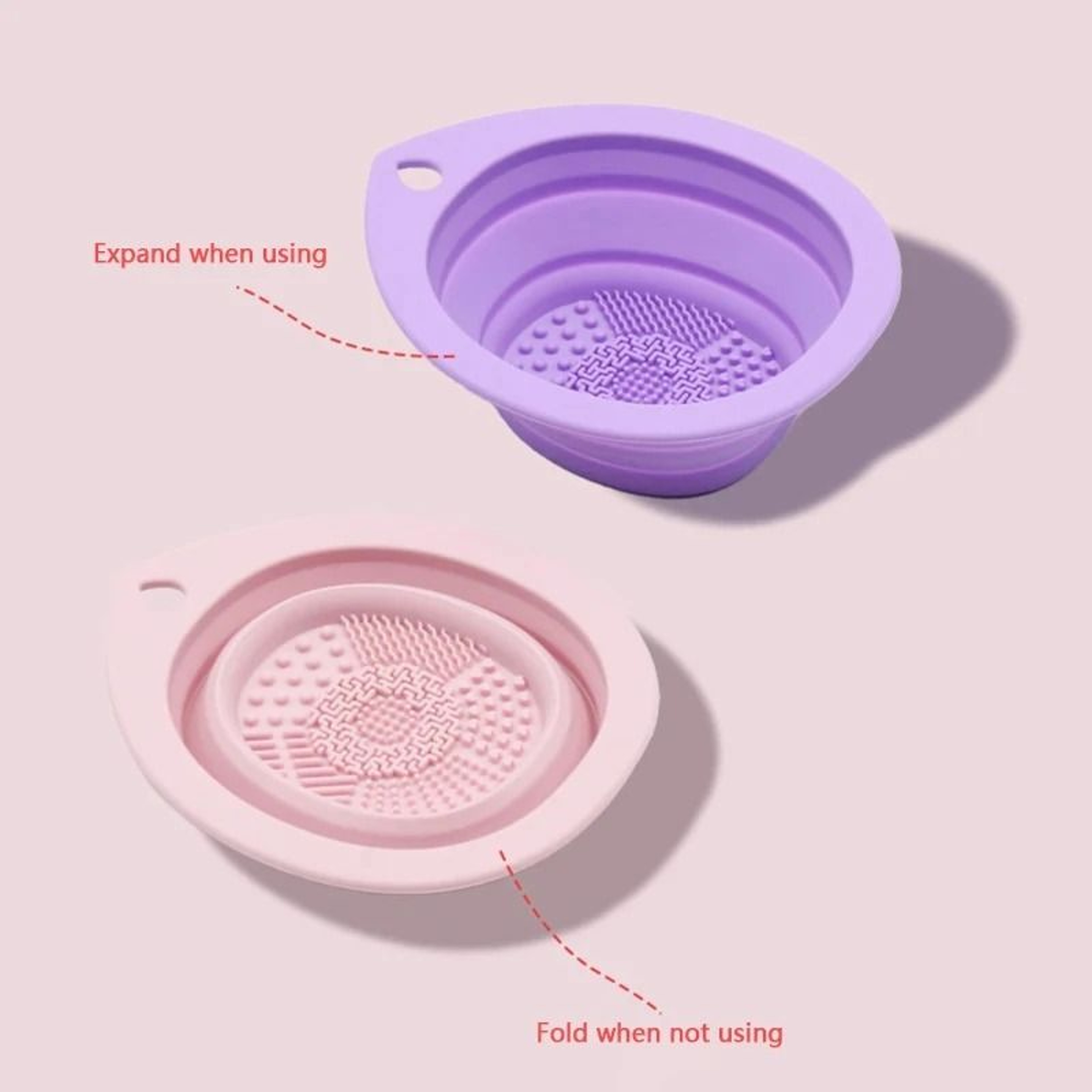 Silicone Makeup Brush Cleaner  Folding Washing Bowl  Portable Beauty Scrubber 2