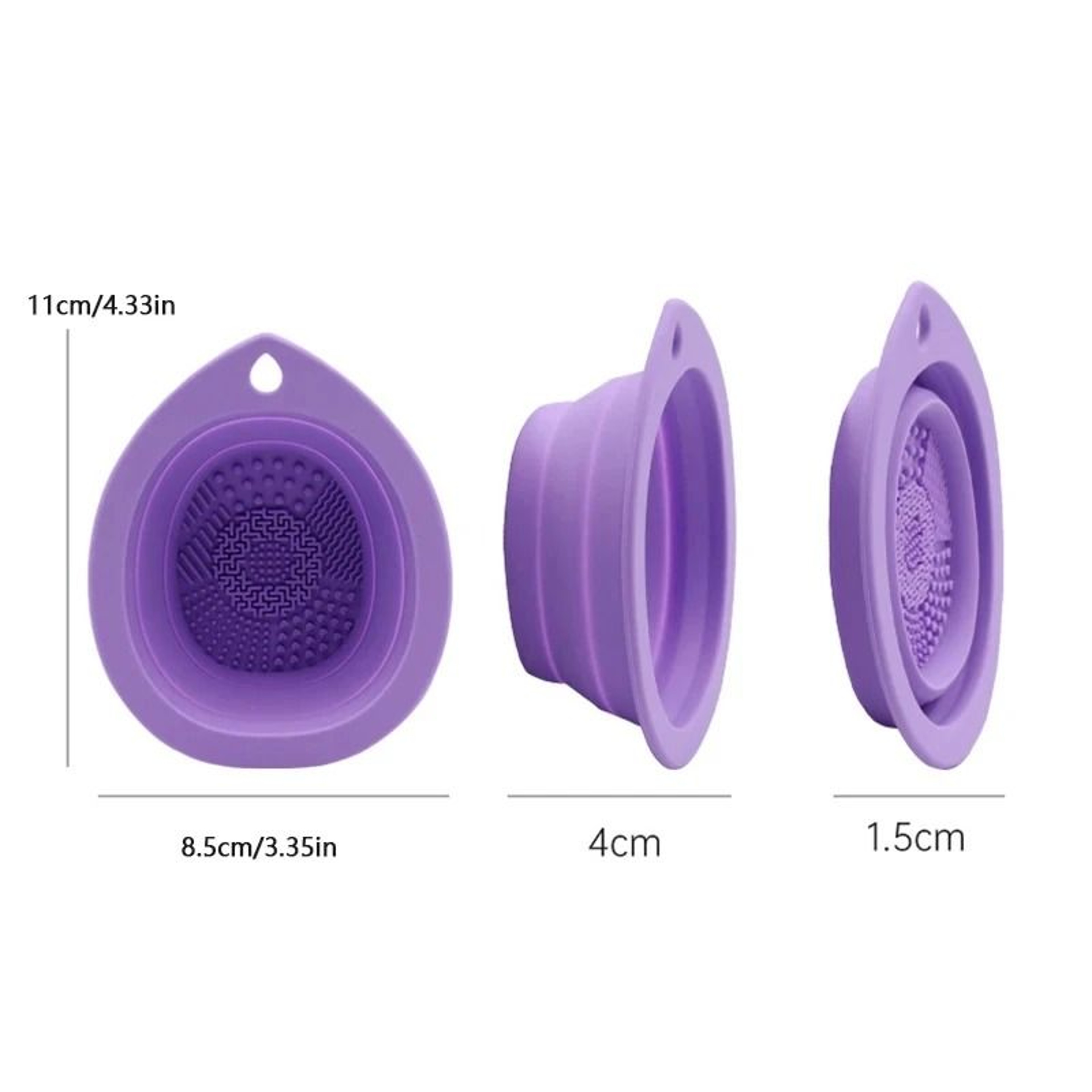 Silicone Makeup Brush Cleaner  Folding Washing Bowl  Portable Beauty Scrubber 5