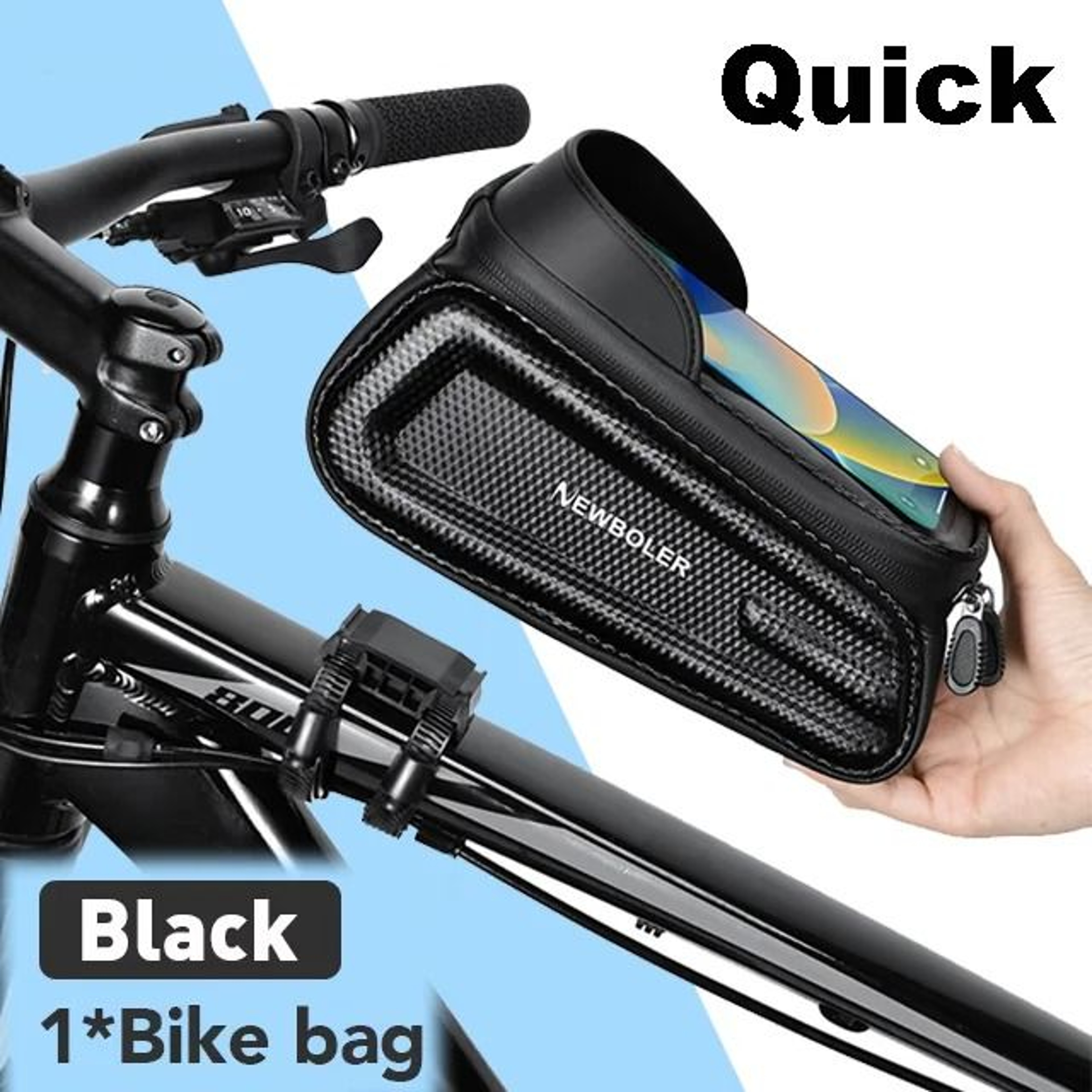 NEWBOLER Waterproof Bicycle Top Tube Bag  Touch Screen Phone Case 9