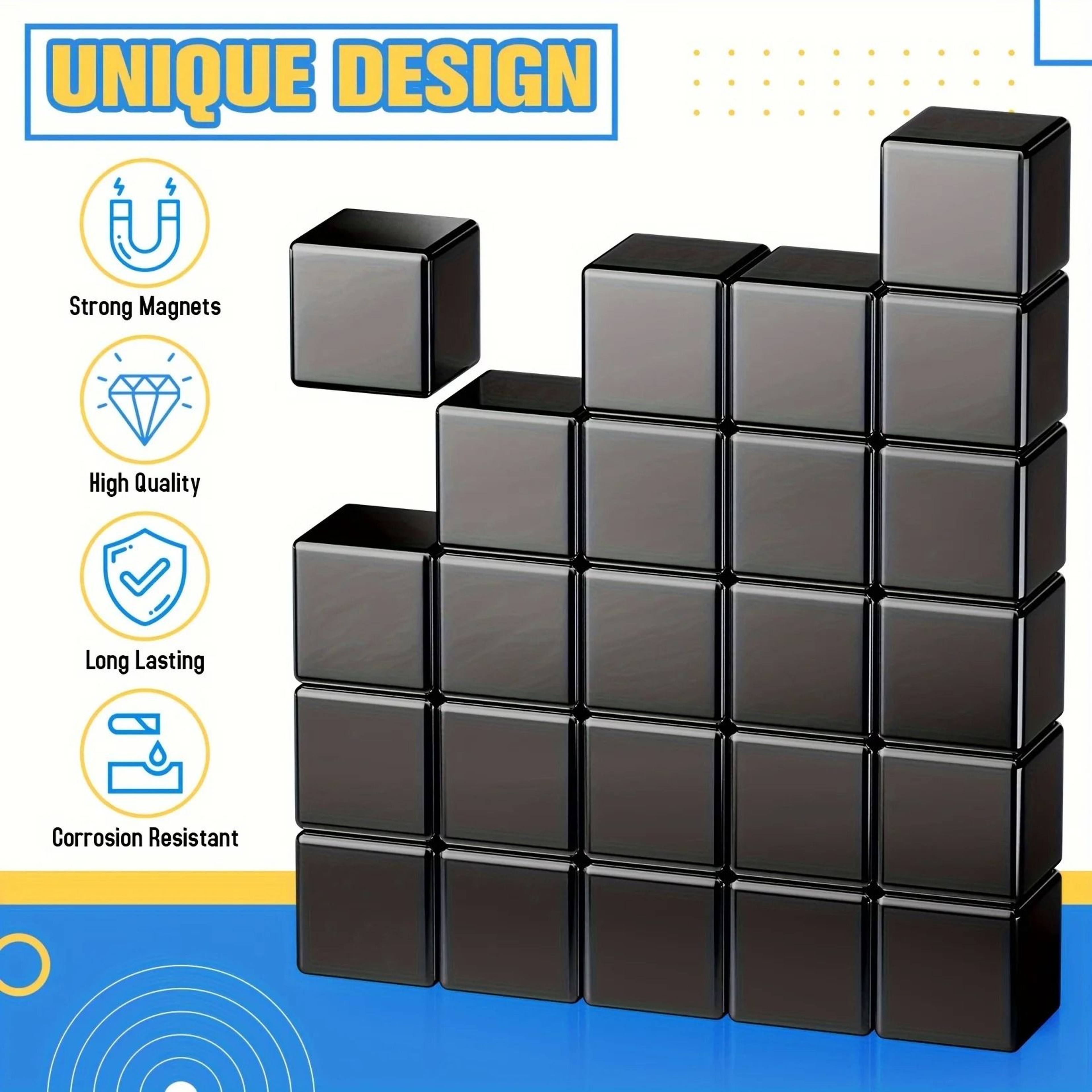 Professional Neodymium Square Magnets  IndustrialGrade HeavyDuty Pull Force 5