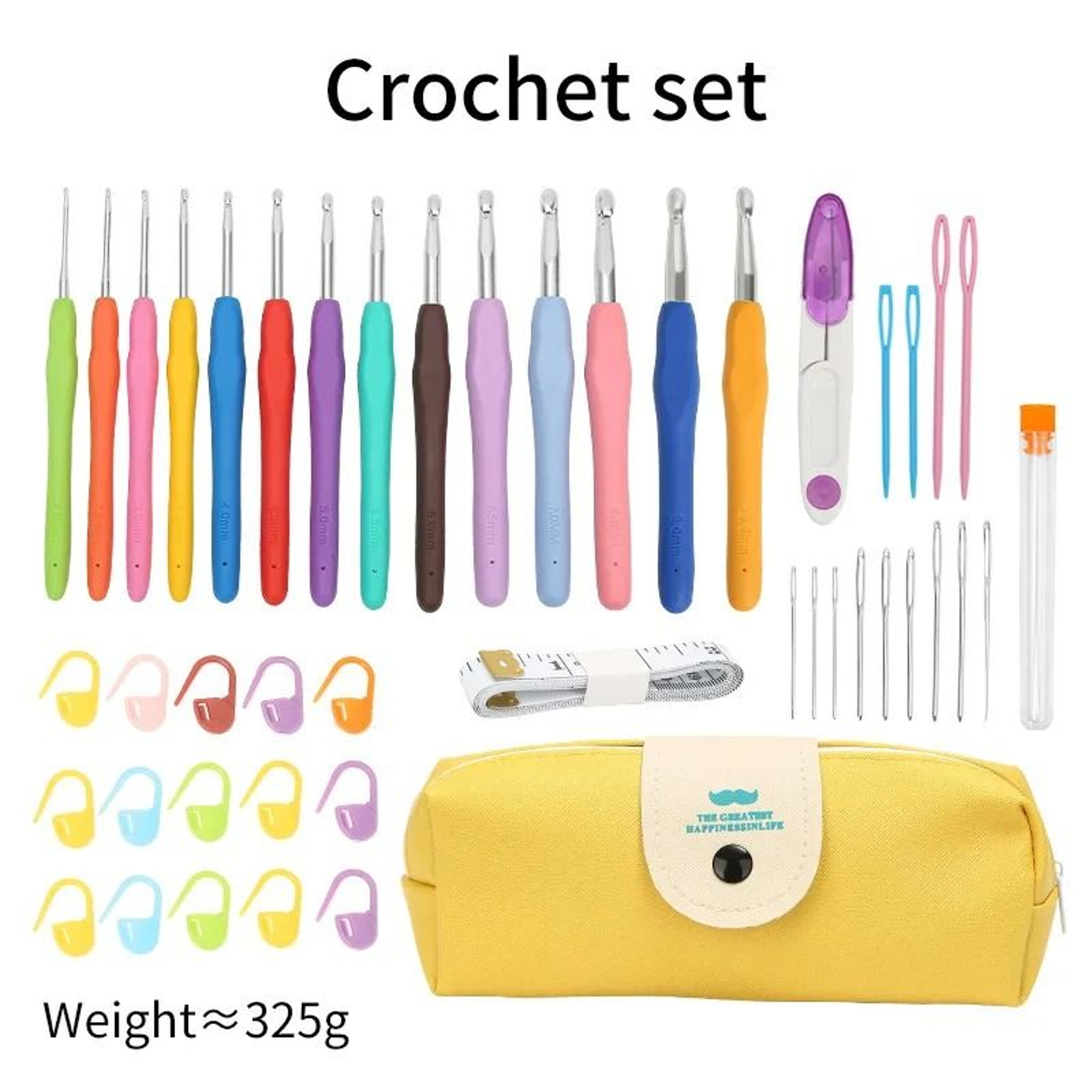 Ergonomic Crochet Hook Set  Accessories Kit 10