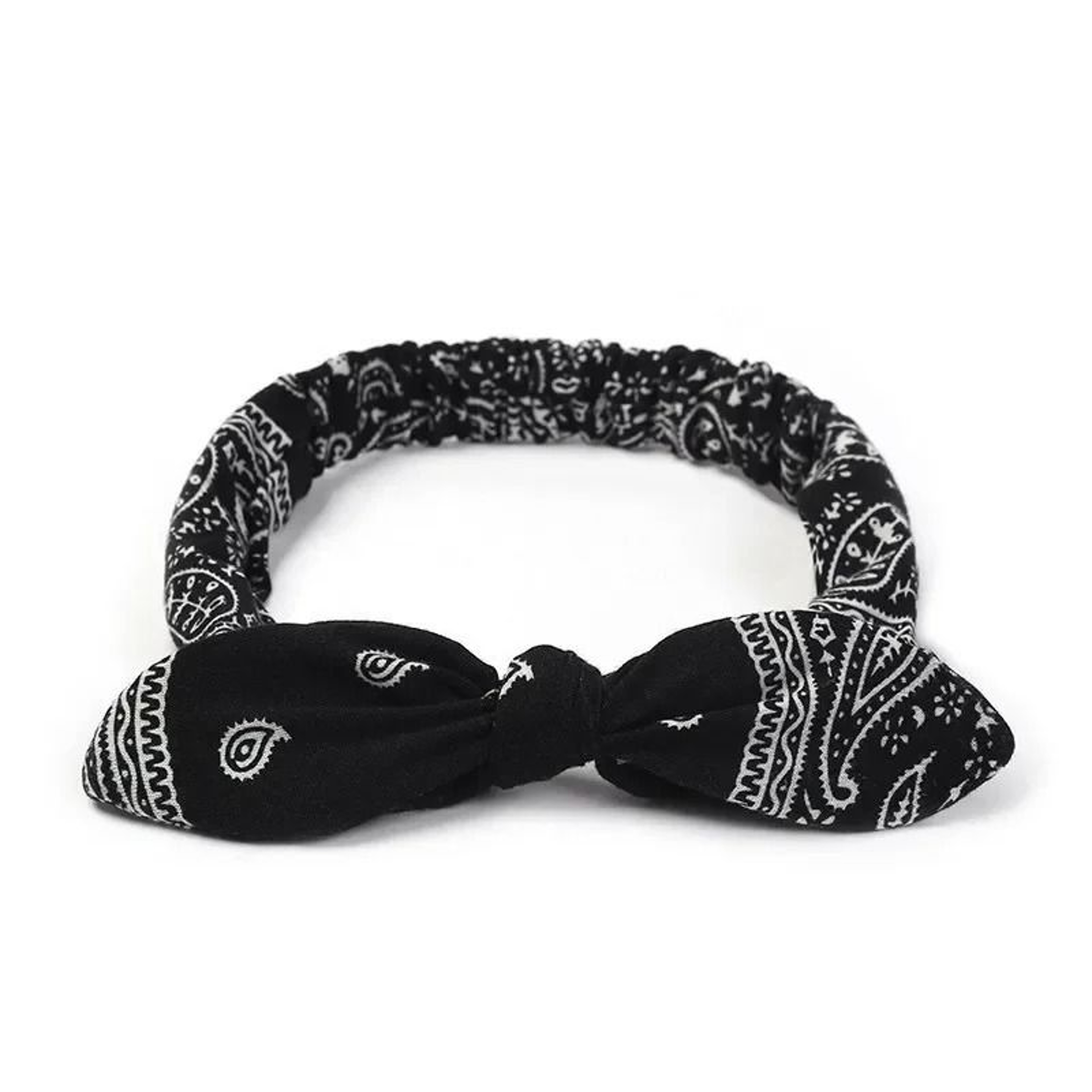 Printed Rabbit Ears Elastic Crossband Headband 6