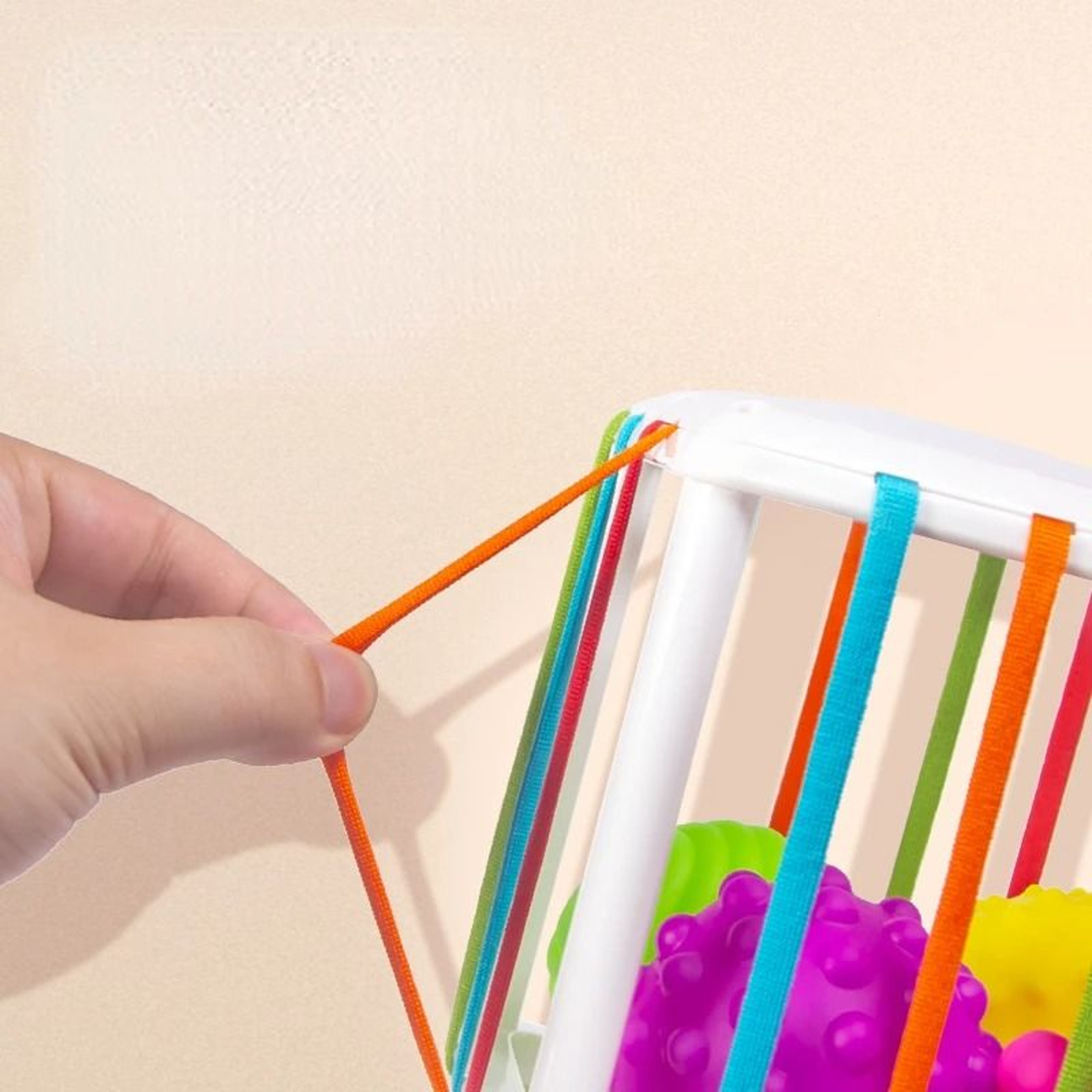 Montessori Rainbow Sensory Training Grasping Toy For Infants 4