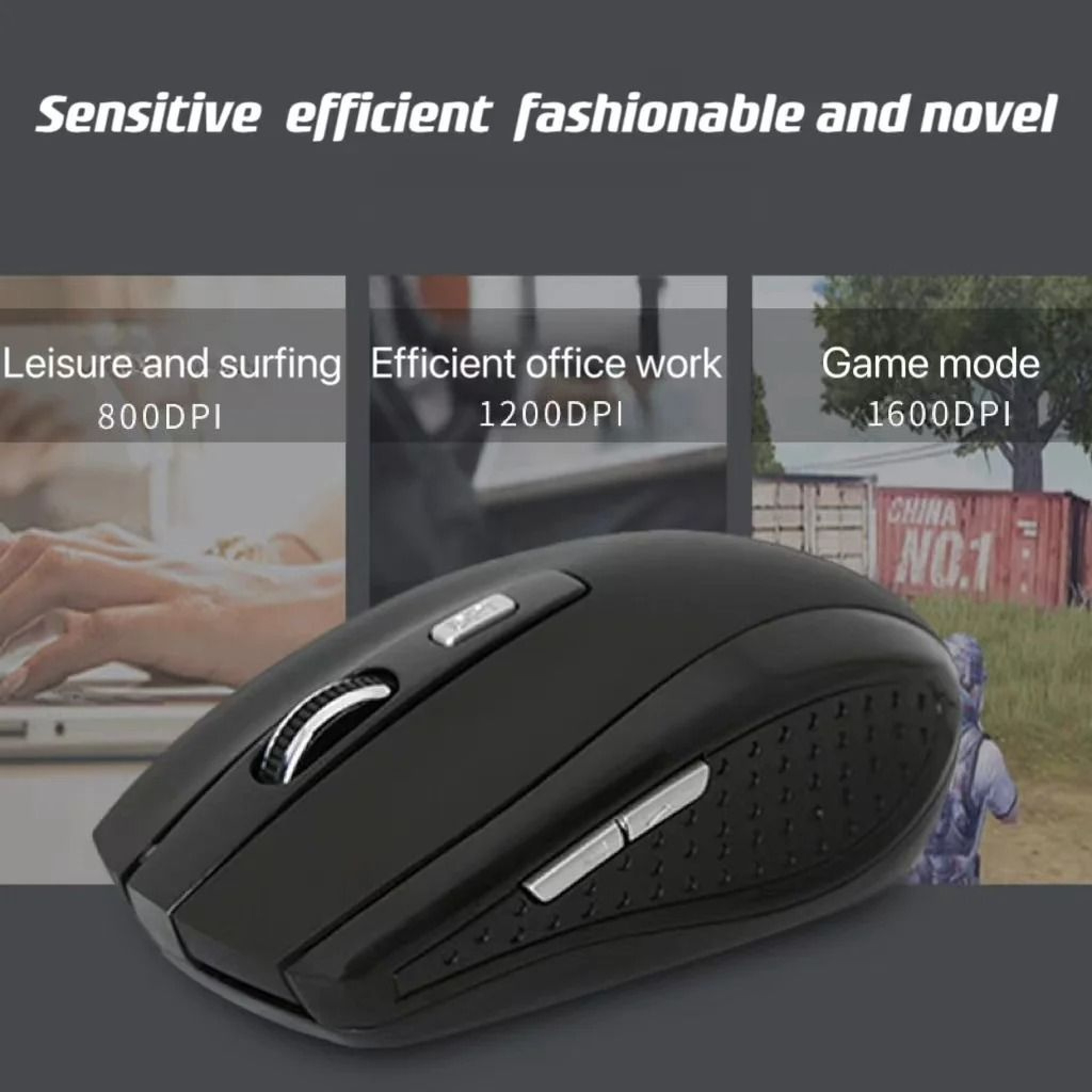 Ergonomic 24G Wireless Optical Mouse 1