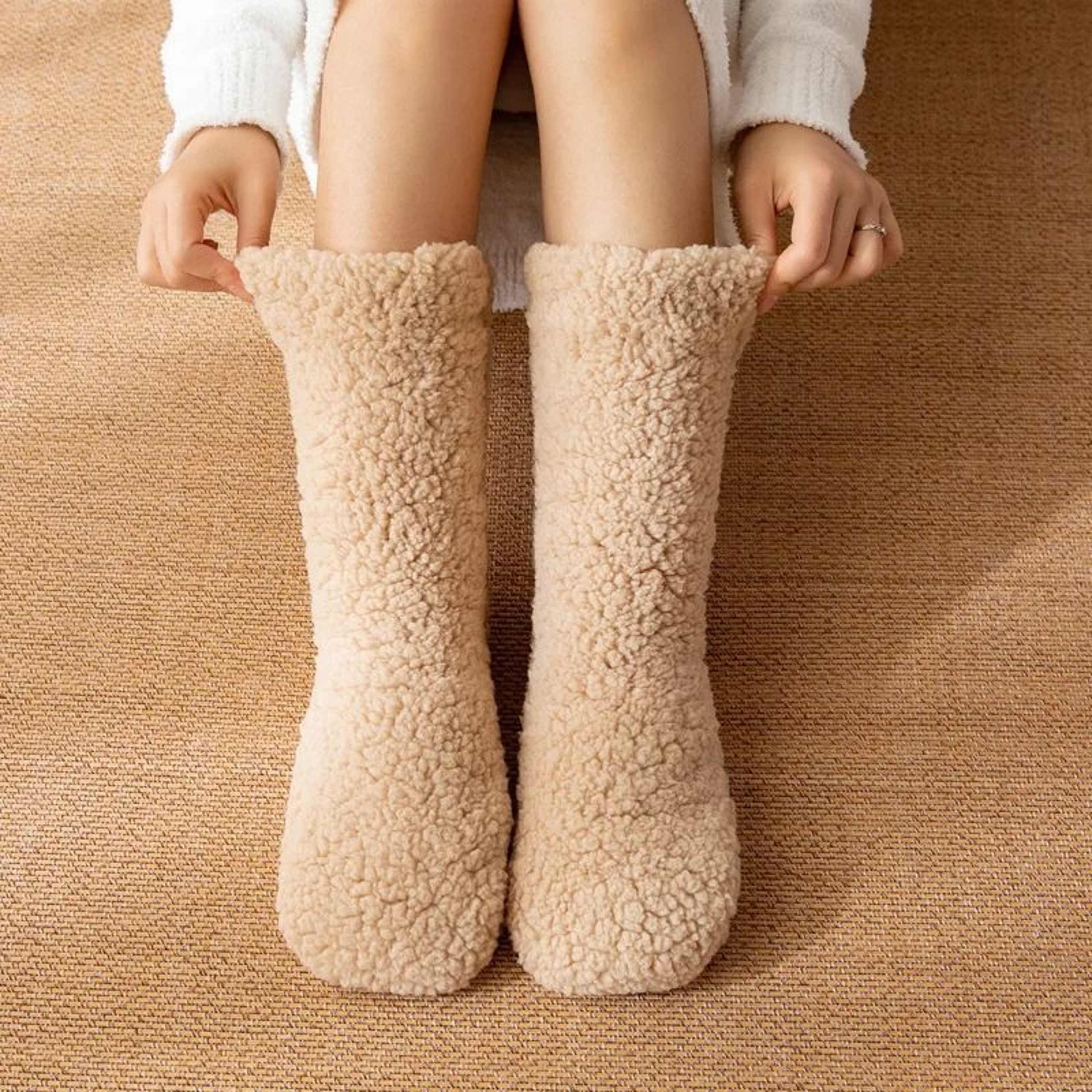 Thickened Winter Woven Thermal Cashmere Floor Socks 11