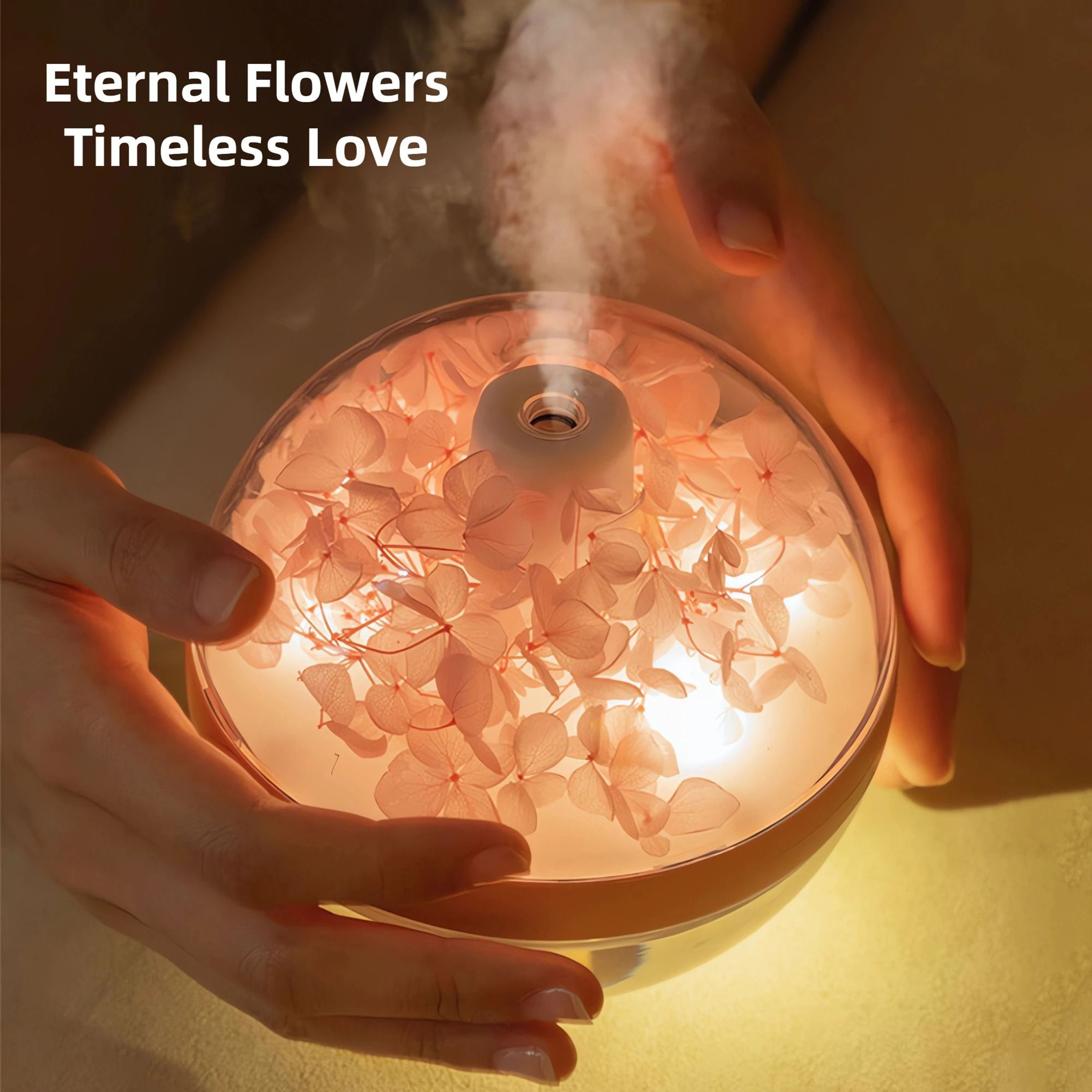 Eternal Flower Humidifier And Atmosphere Night Light 1