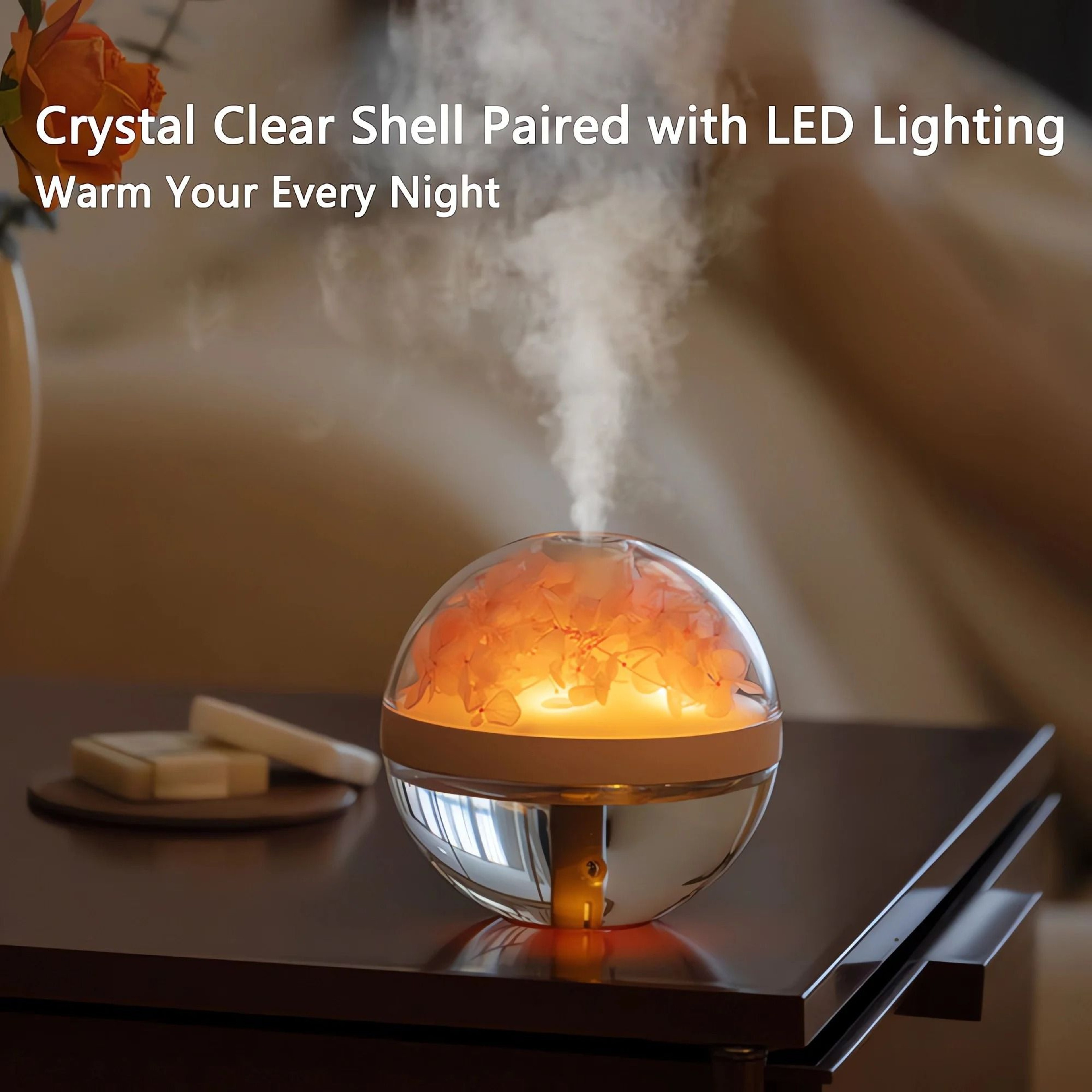 Eternal Flower Humidifier And Atmosphere Night Light 2