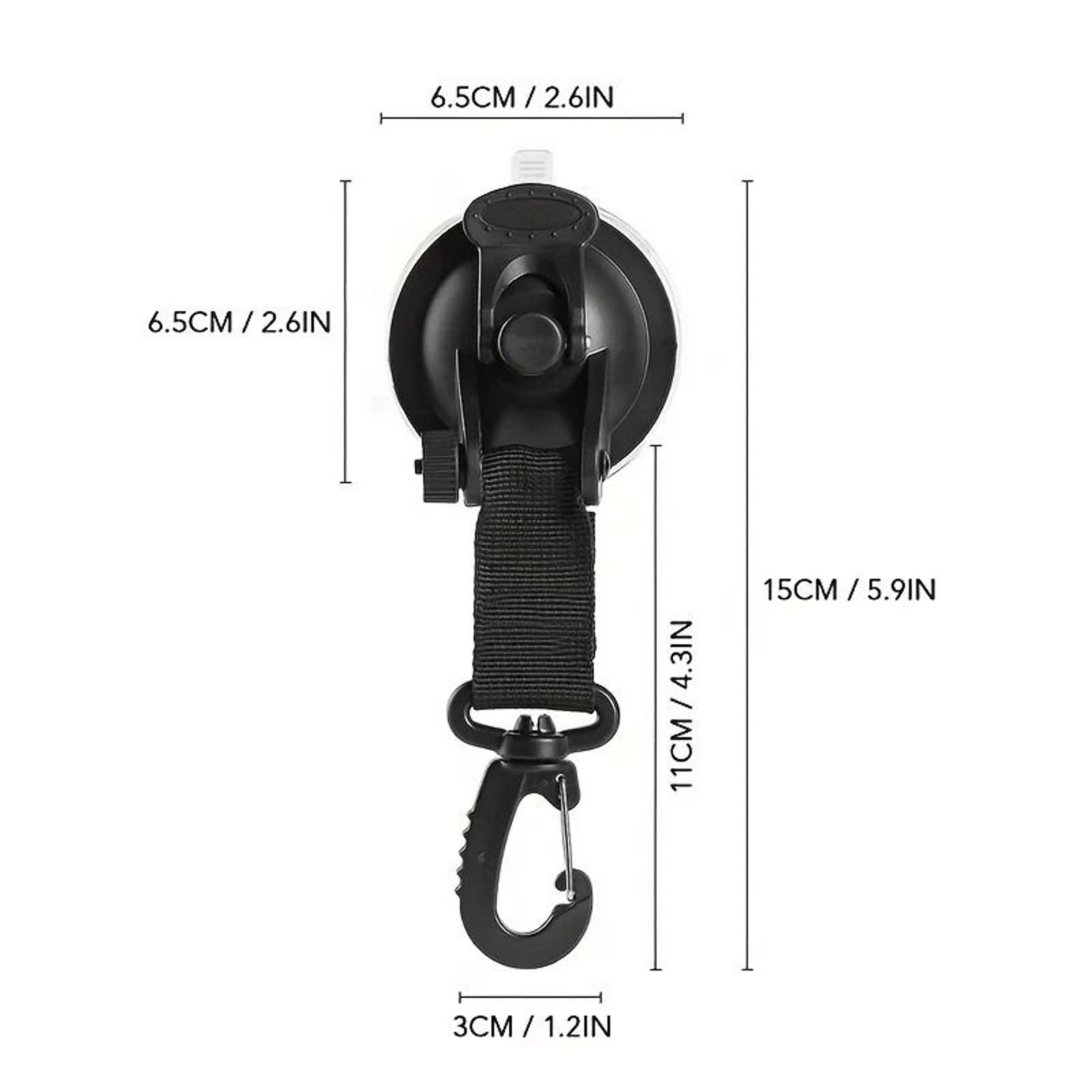 4Pack HeavyDuty Suction Cup Hooks For Vehicle Camping 3