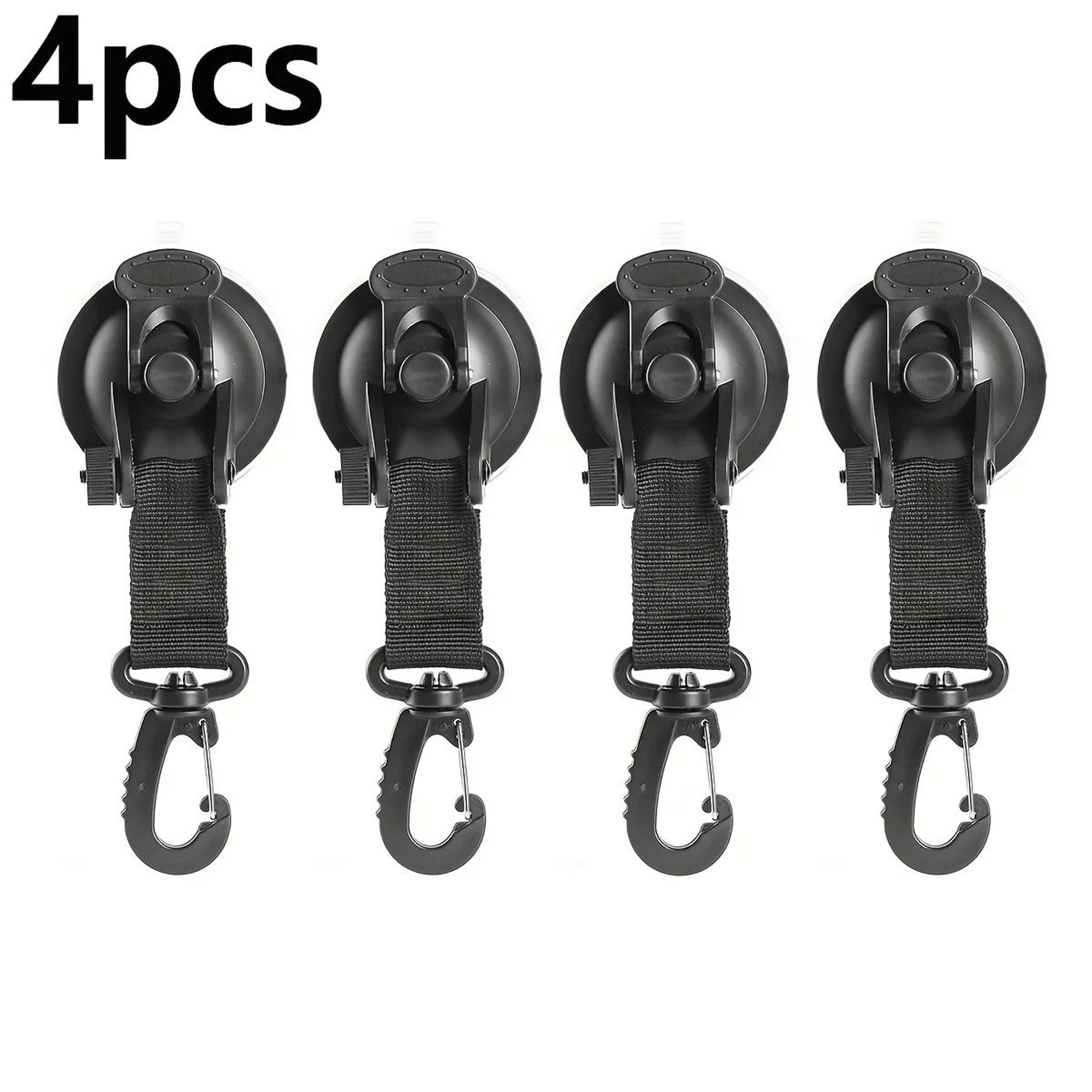 4Pack HeavyDuty Suction Cup Hooks For Vehicle Camping 7