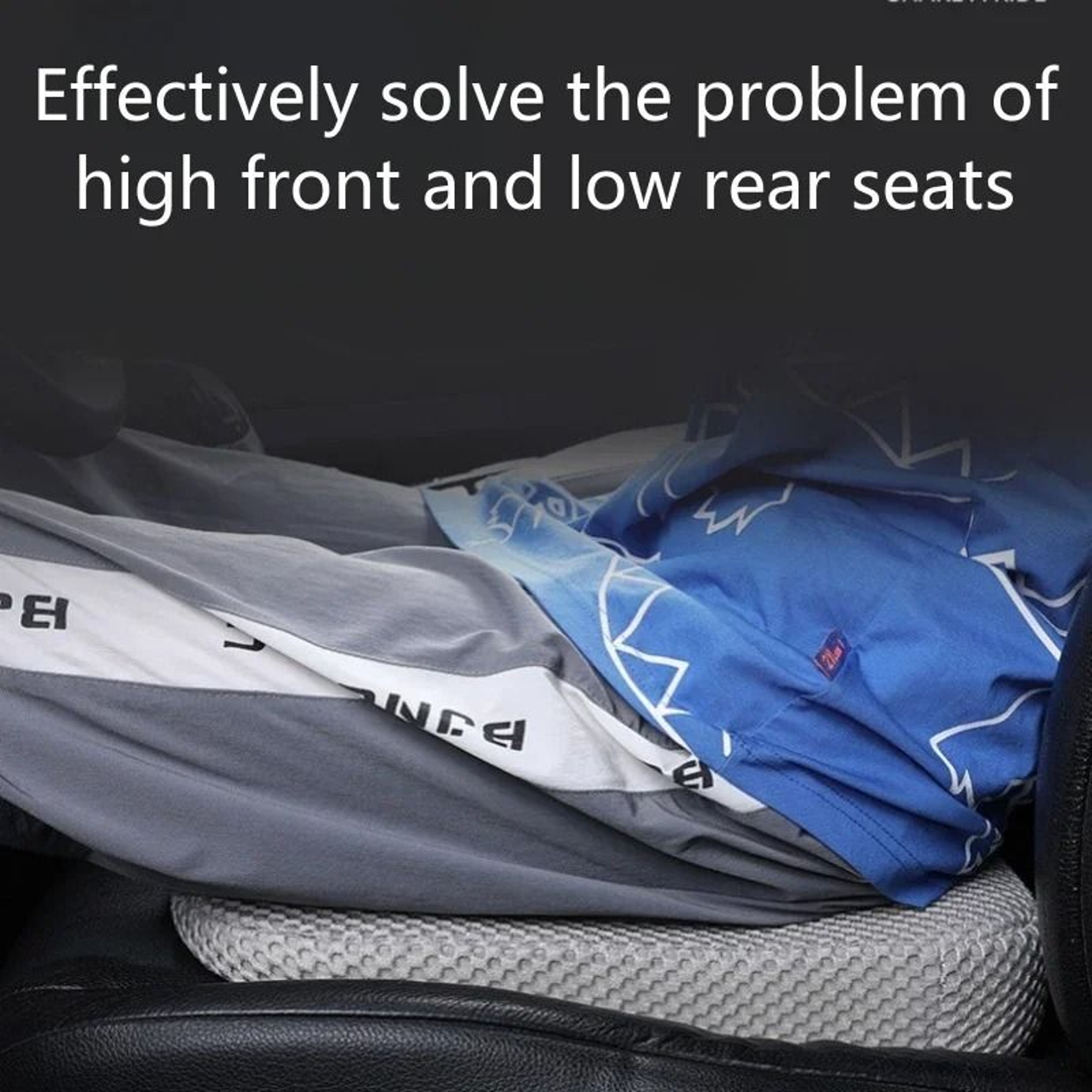 Car Seat Heightening Cushion With Beveled Design 3