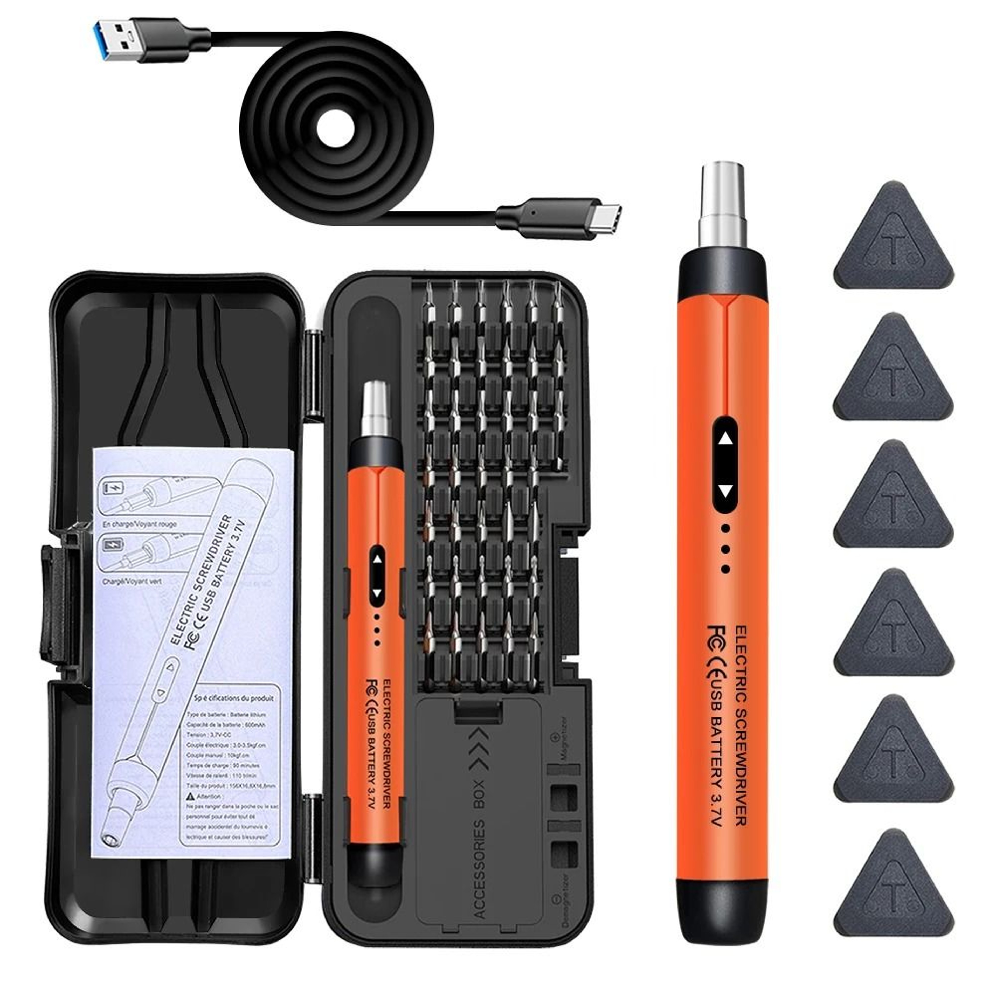 Precision Electric Screwdriver Set Rechargeable Mini Power Tool Kit For Electronics Repair 6