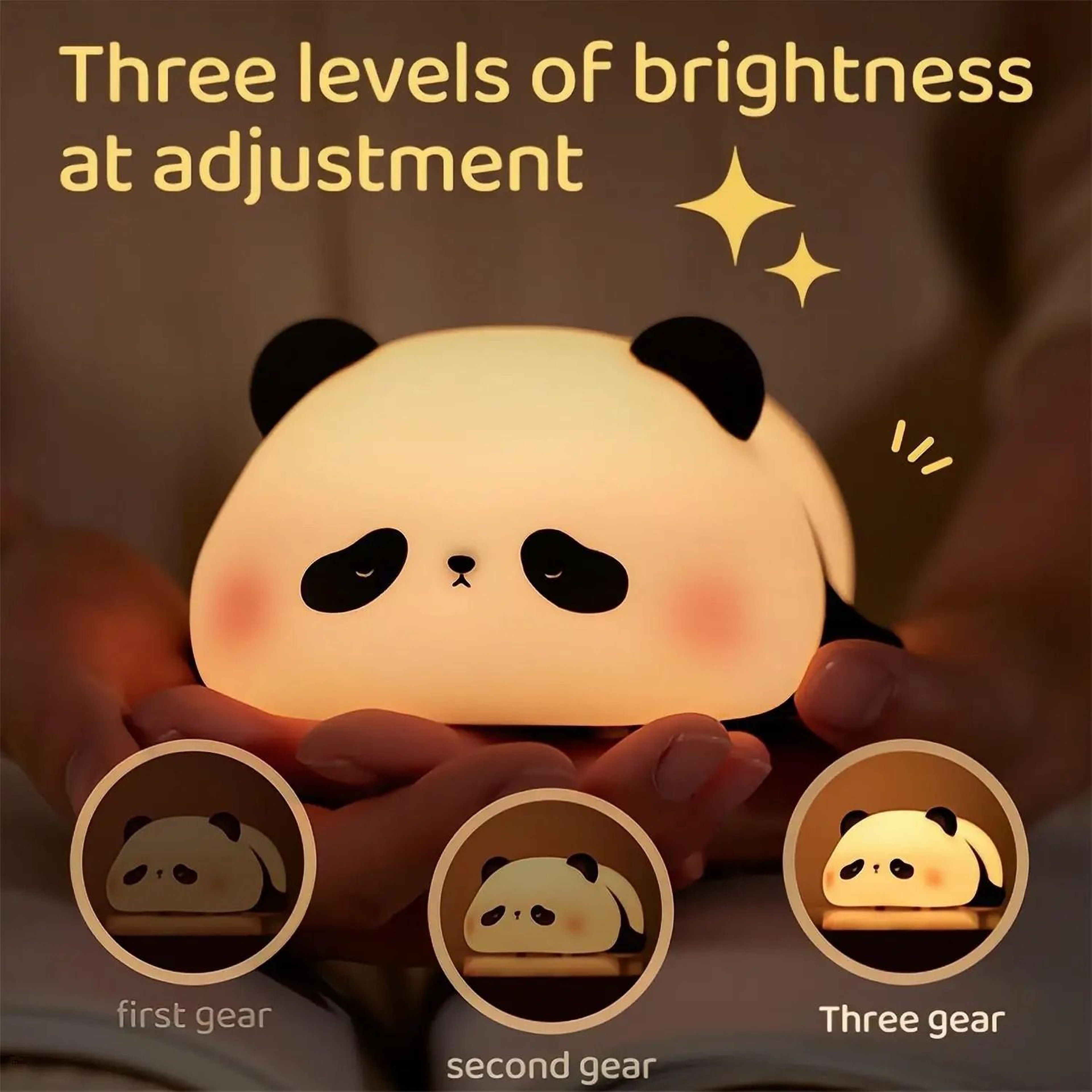 Cute Silicone Sheep Night Light  Rechargeable Dimmable Sleep Lamp For Childrens Room 2
