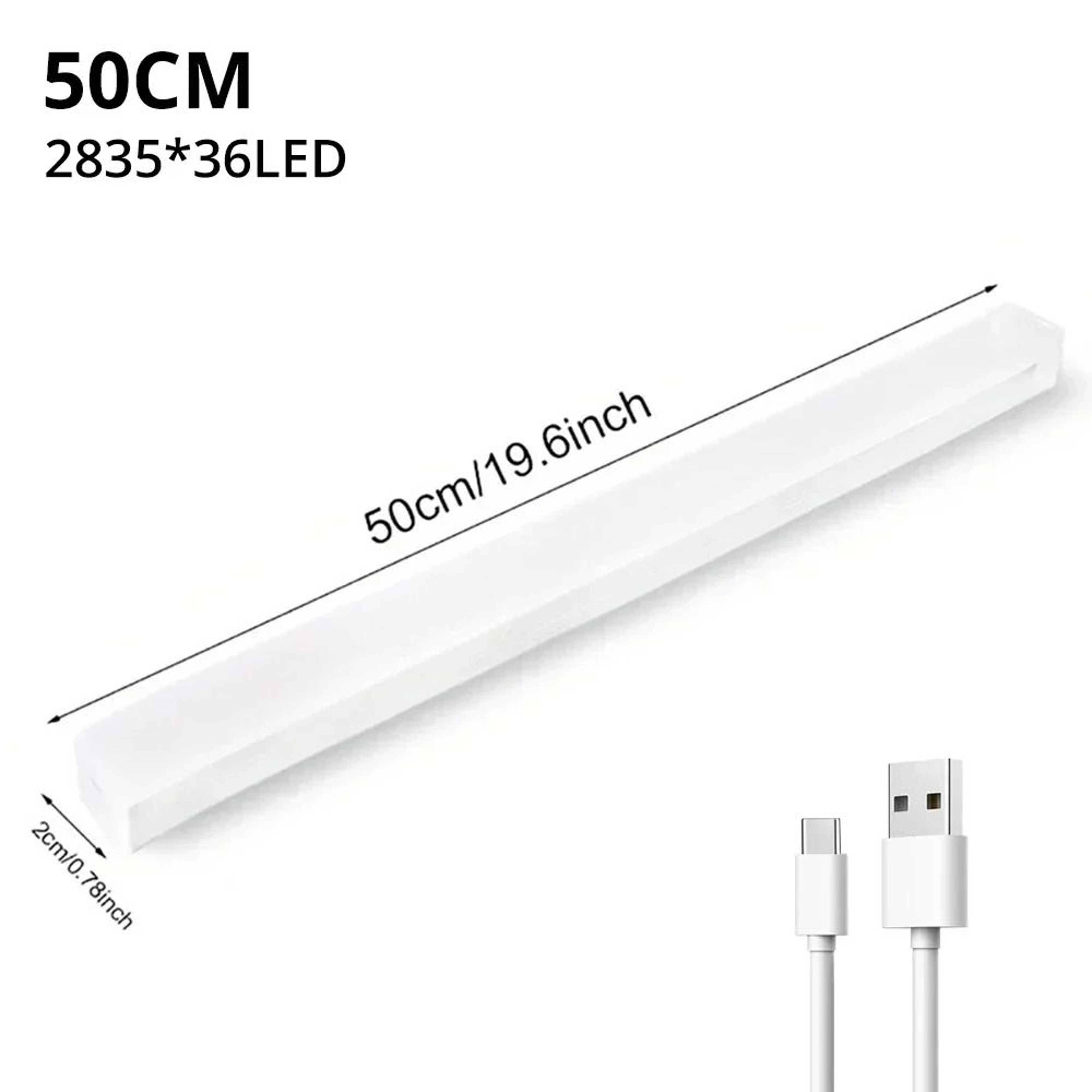 Wireless Motion Sensor LED Night Light  USB Rechargeable Cabinet  Wardrobe Lamp 9
