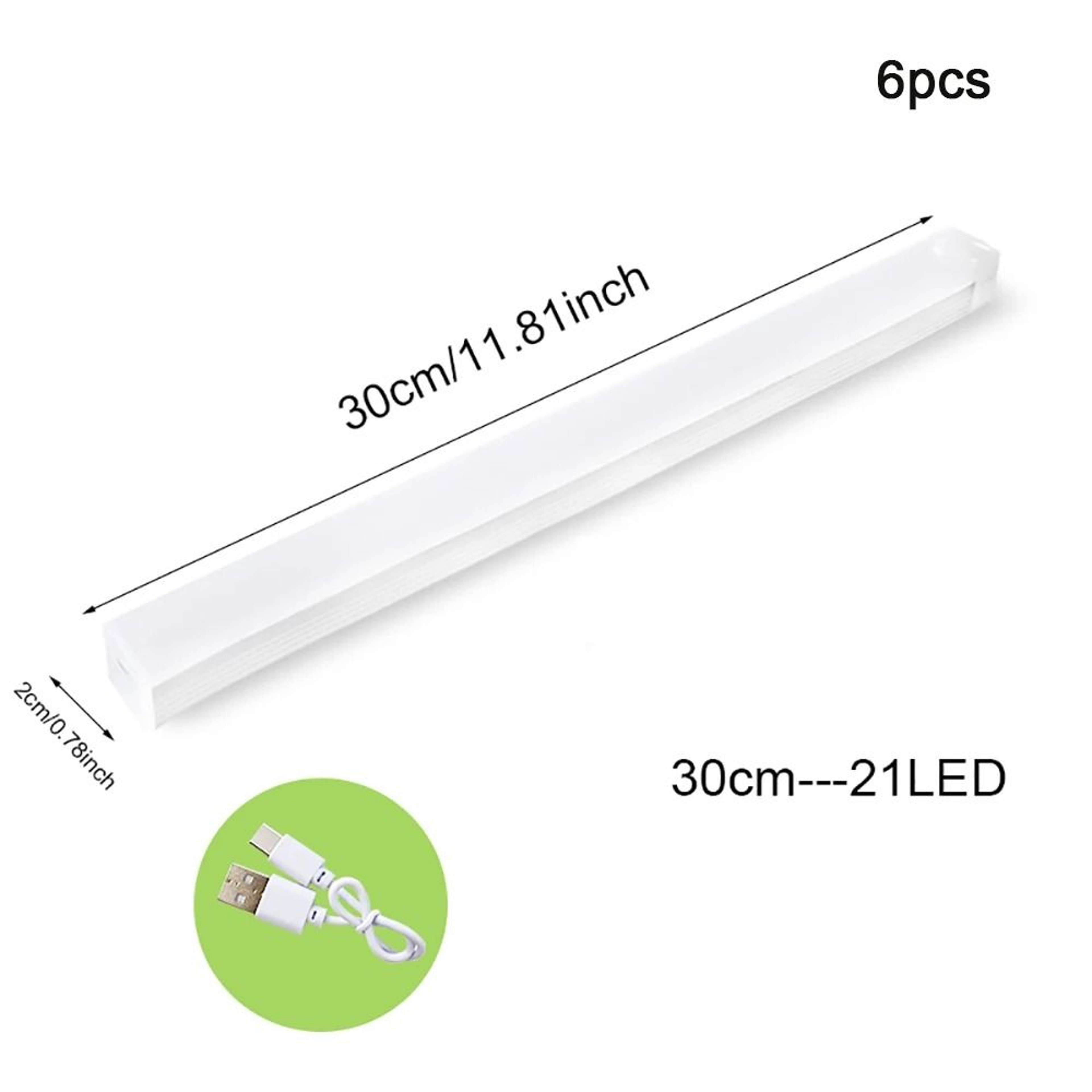 6Pack Motion Sensor Night Lights  Wireless TypeC Rechargeable Cabinet  Staircase Lamps 8