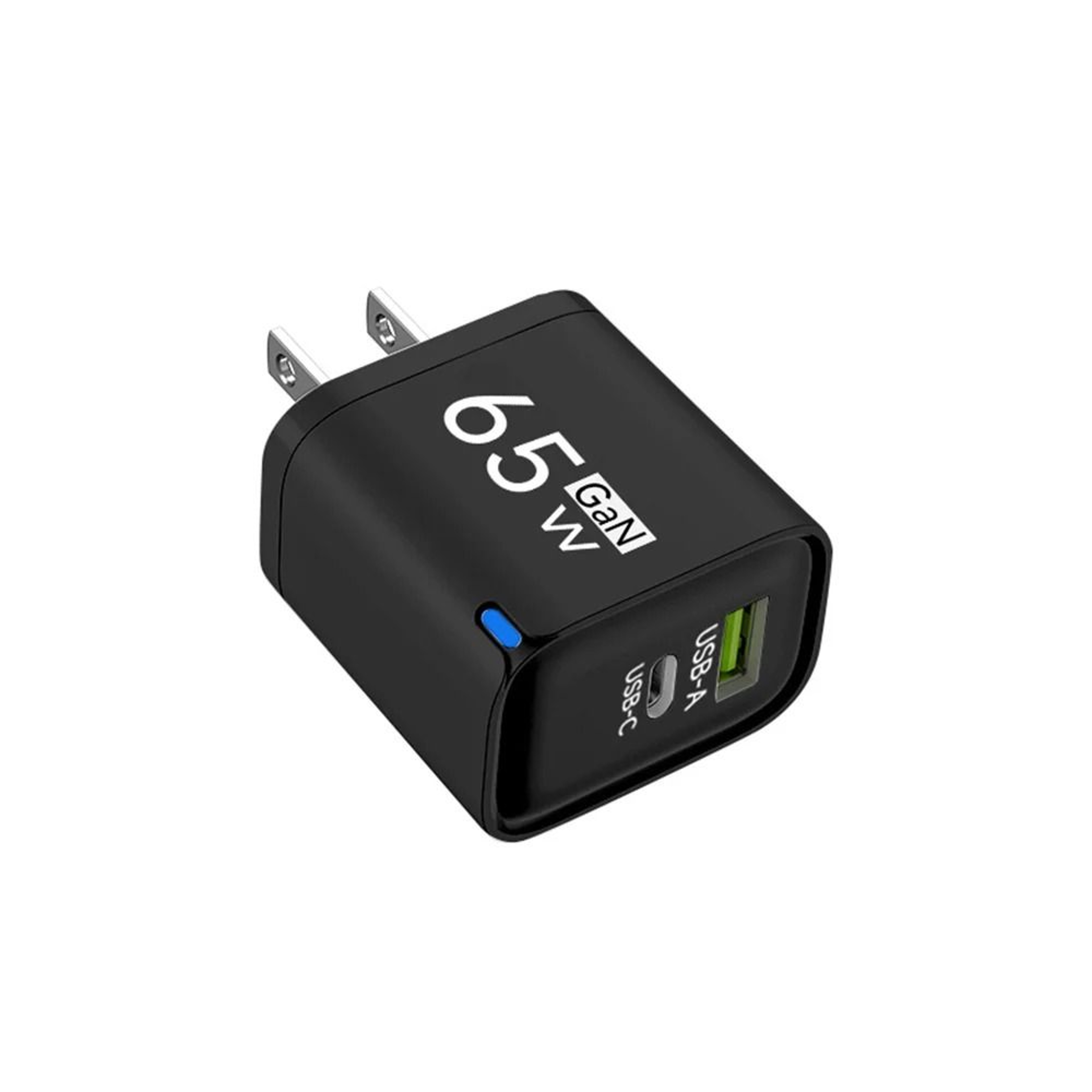 65W DualPort USBA  USBC Fast Charger  PD Quick Travel Adapter For IPhone Samsung  Xiaomi 12
