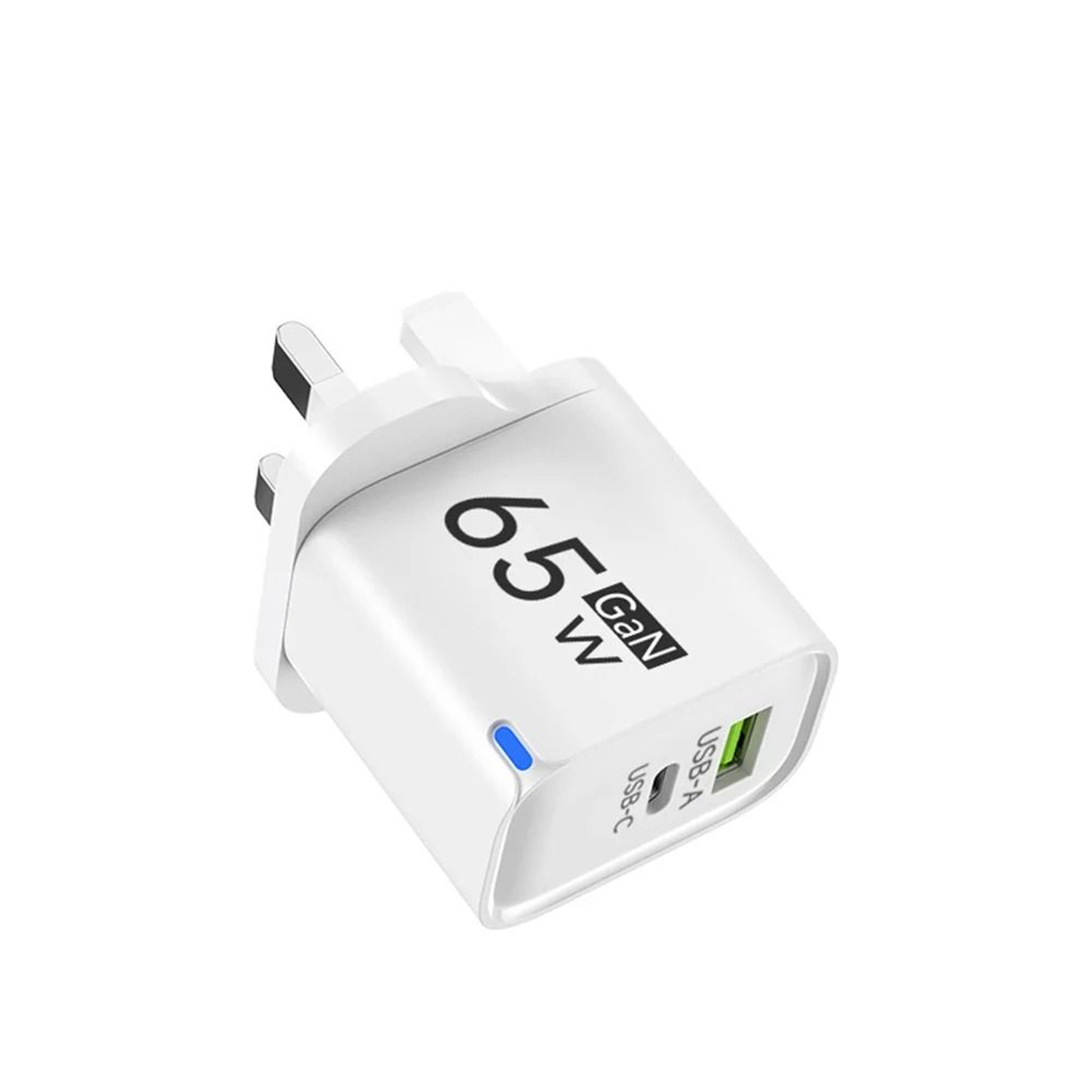 65W DualPort USBA  USBC Fast Charger  PD Quick Travel Adapter For IPhone Samsung  Xiaomi 16