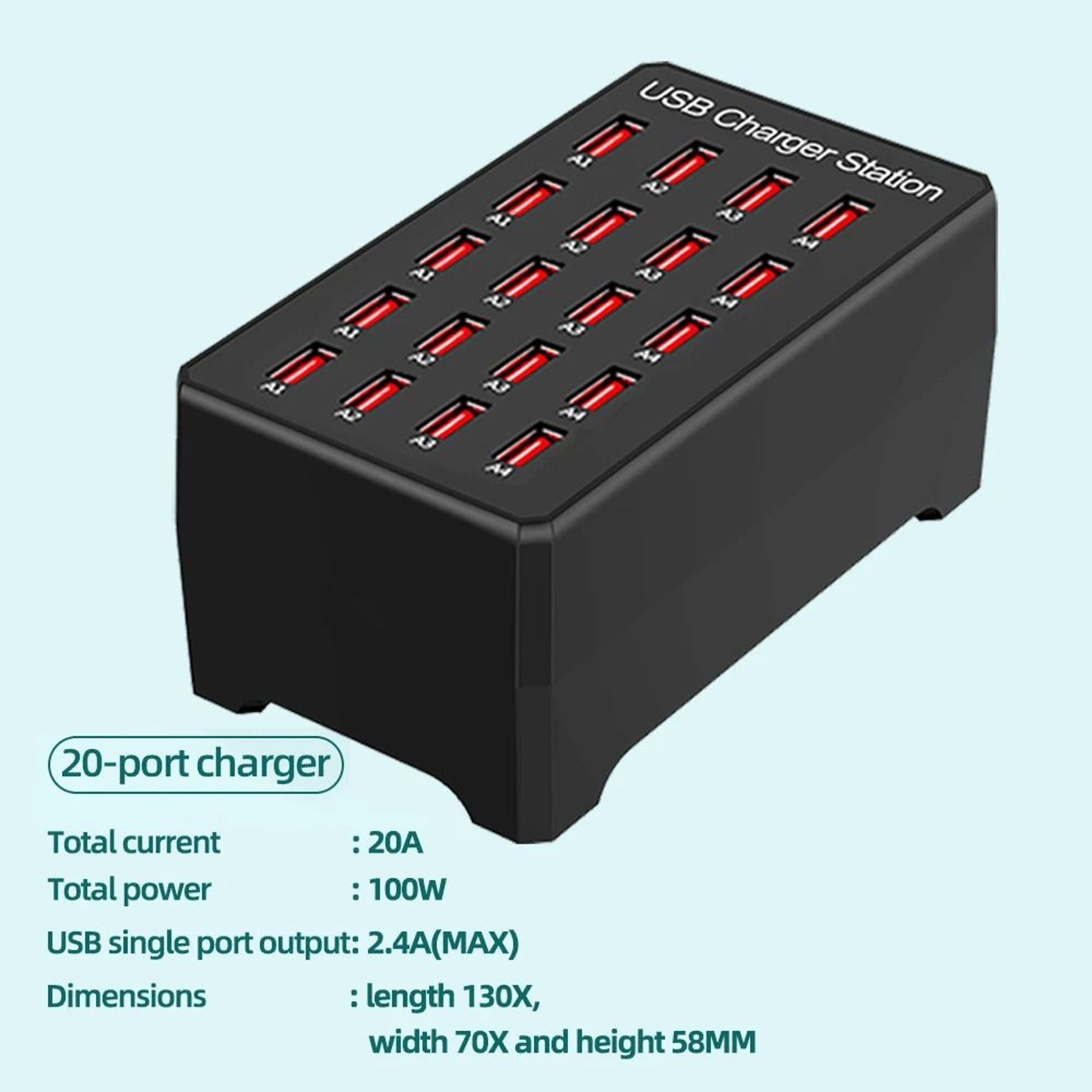 Industrial MultiPort USB Charging Station  Desktop Docking Hub For IPhone IPad Samsung  Xiaomi 9