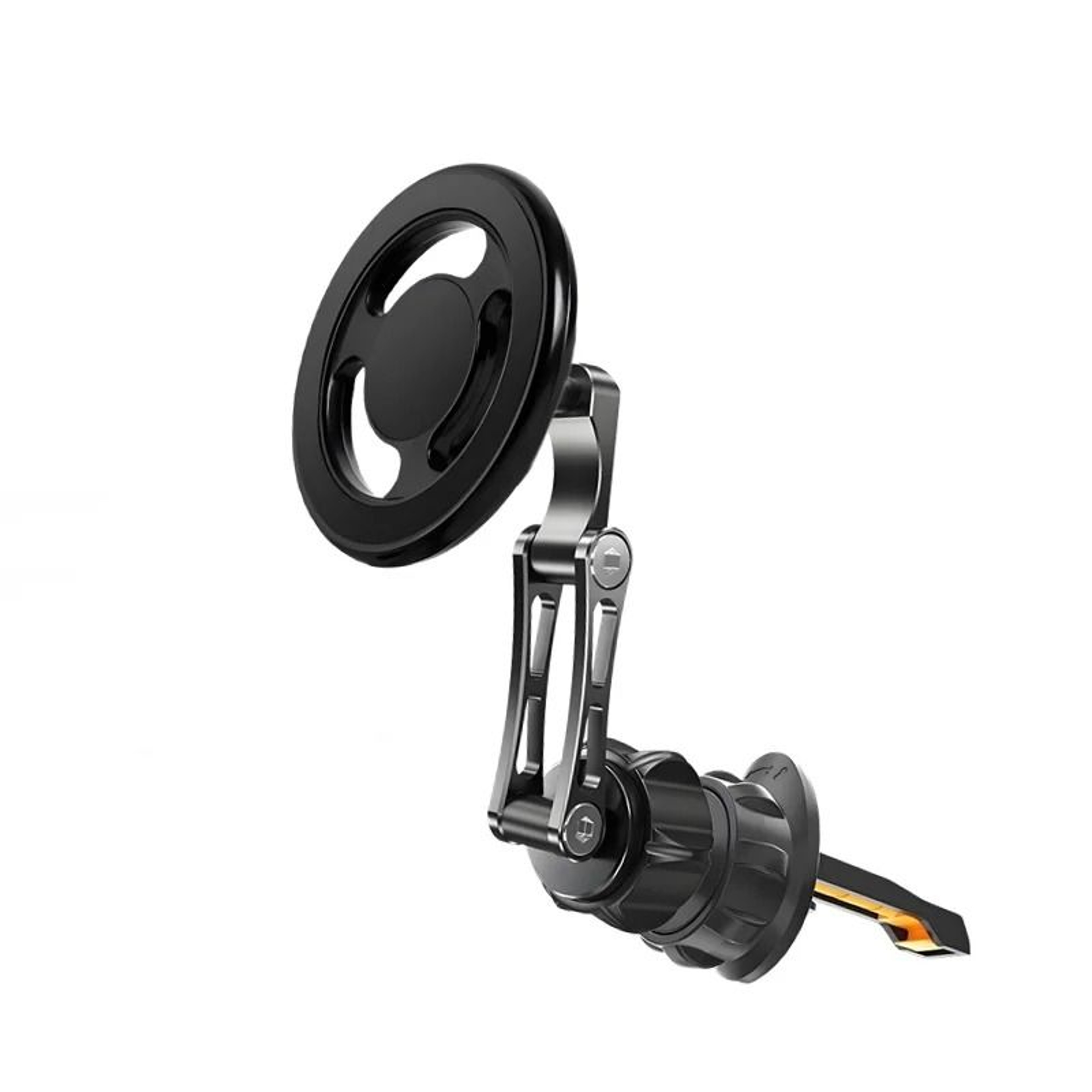 15W Magnetic Car Wireless Charger  360 Rotating Metal Foldable Stand For IPhone 15 14 13 12  Samsun 9