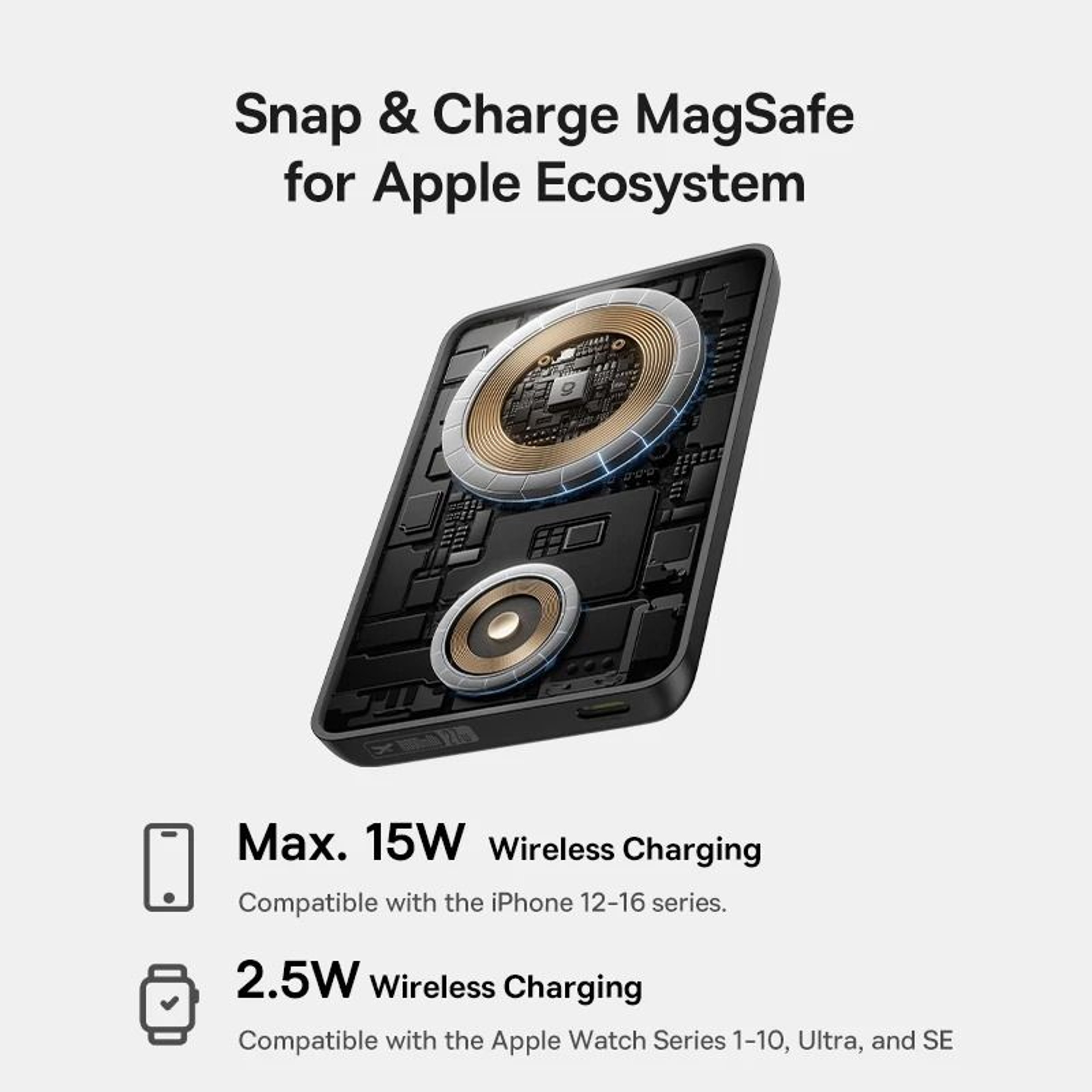 Baseus 27W Magnetic Power Bank  10000mAh 15W Wireless Fast Charger For IPhone IWatch  AirPods 5