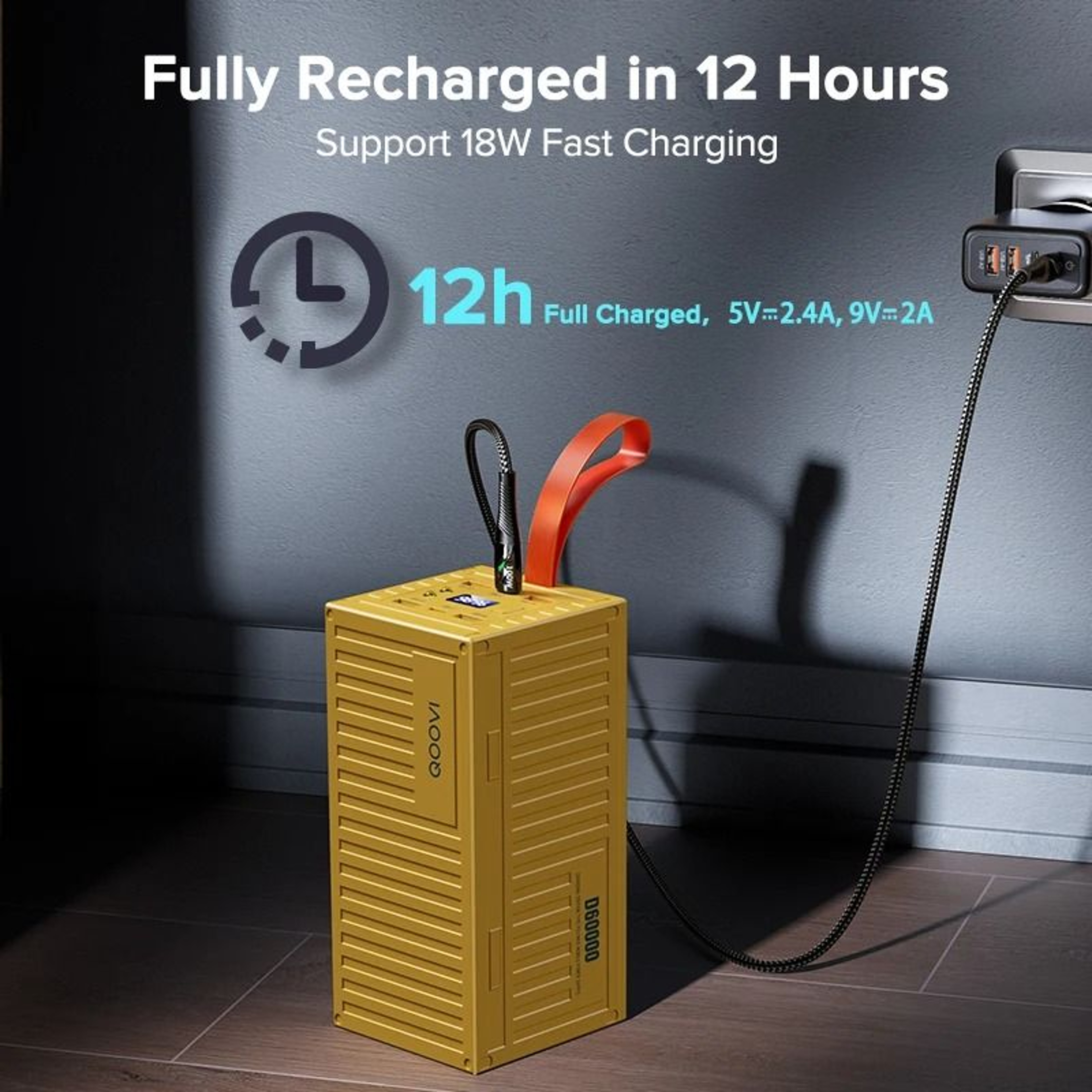 QOOVI 60000mAh Power Station  HighCapacity 225W PD QC 30 Fast Charging Power Bank For IPhone  Xiaom 4