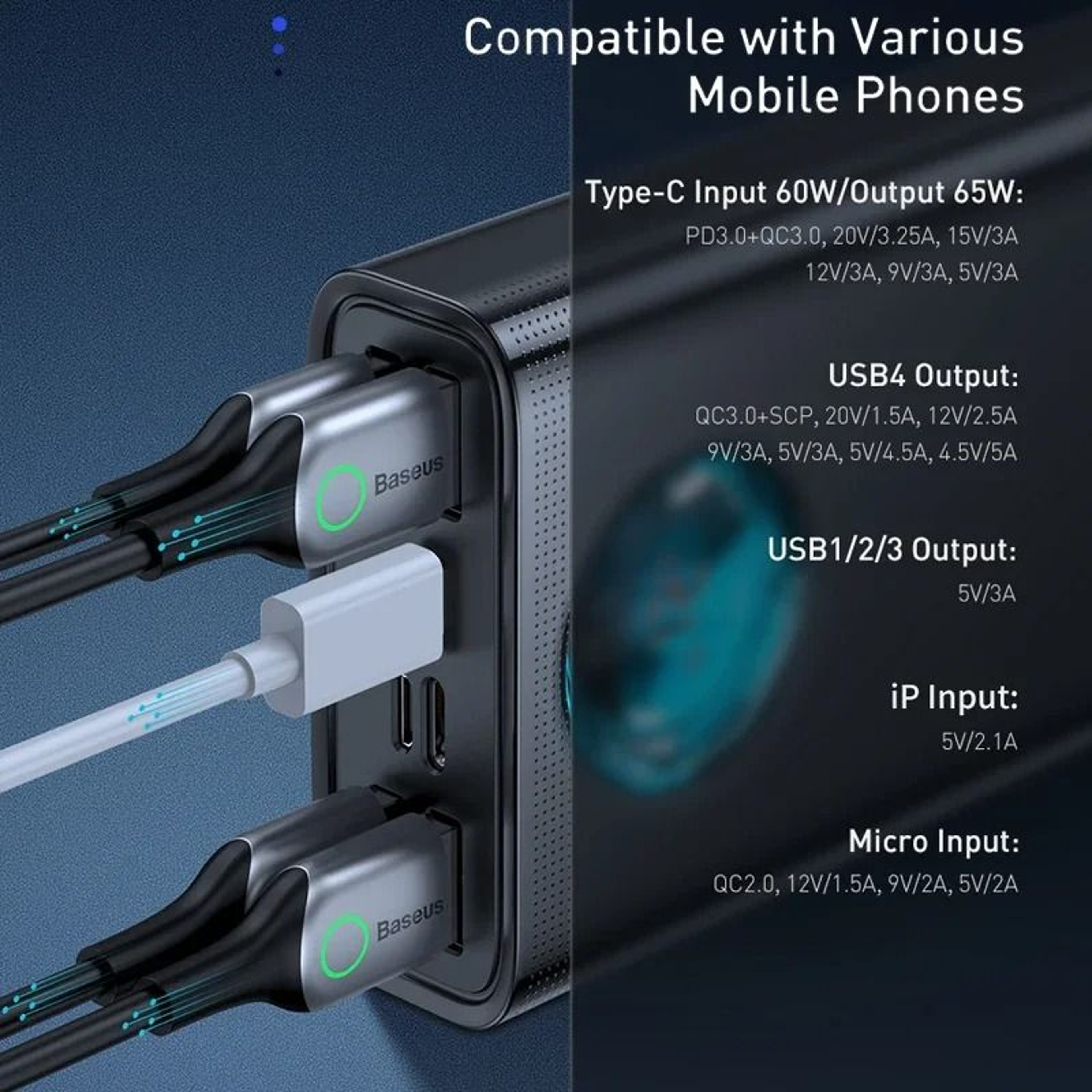 Baseus 65W PD30 Power Bank  30000mAh UltraHigh Capacity Fast Charger For Laptops IPhone 16  Tablets 2