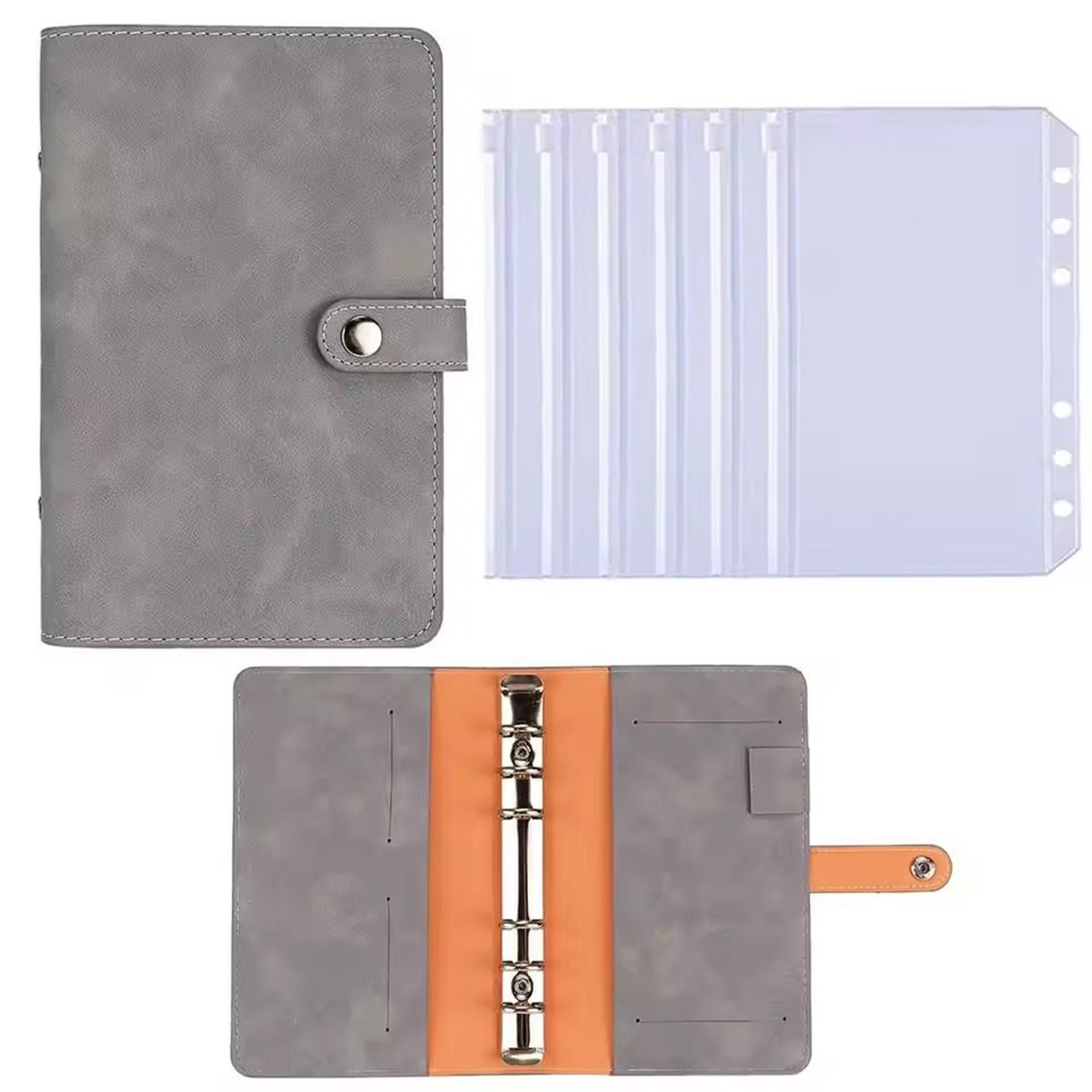 A6 PU Leather Budget Binder Planner  6Hole LooseLeaf Notebook Cover For School  Office Stationery 8