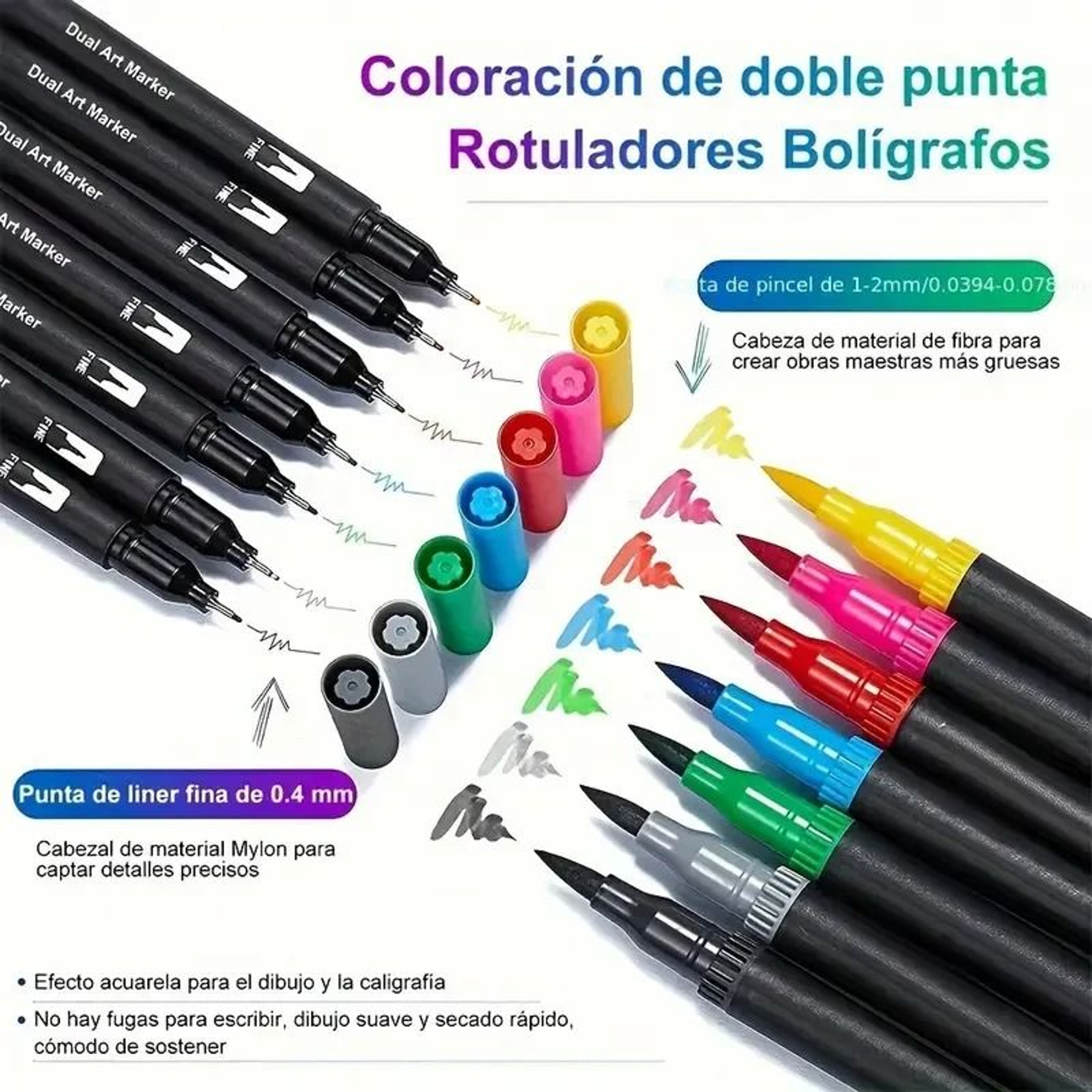 Professional Dual Tip Brush Markers  72120168 Color Art Marker Set For Coloring Books  Hand Letteri 2