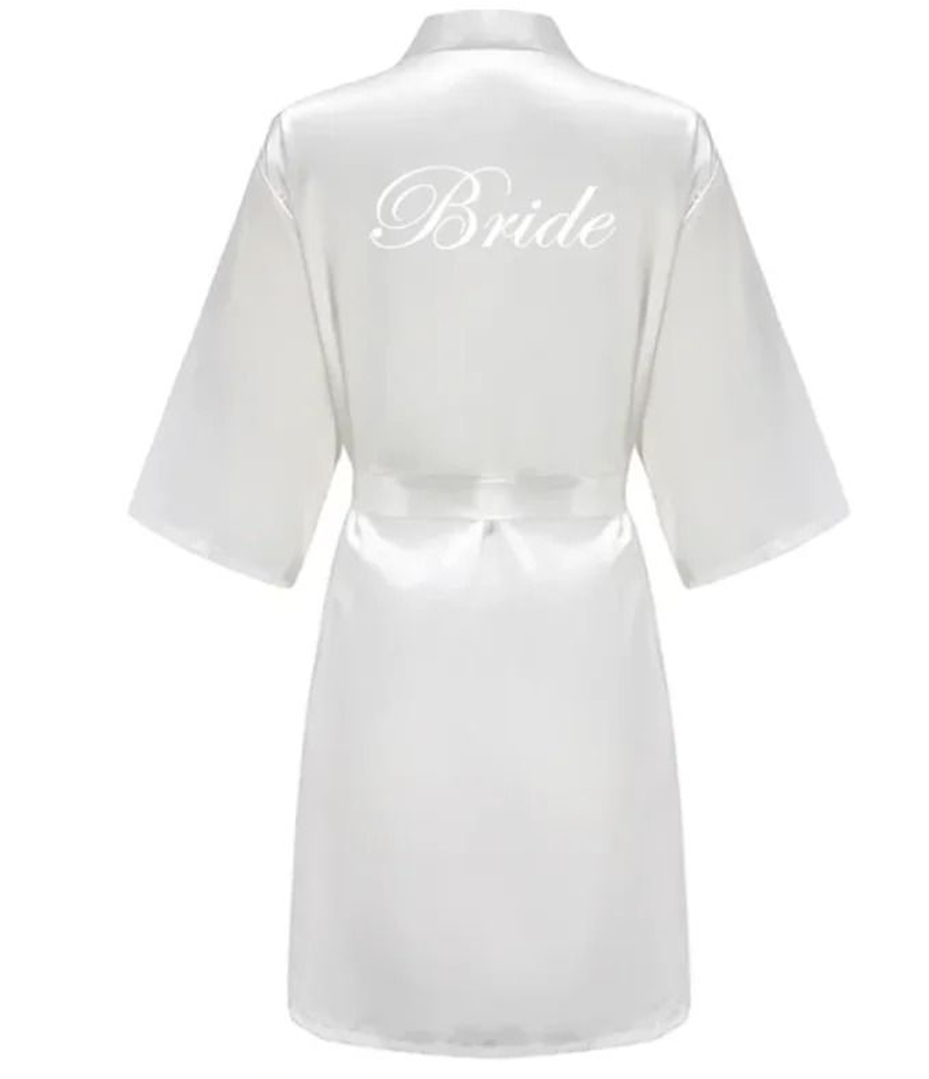 Plus Size Satin Silk Wedding Robes  Elegant Bride  Bridesmaid Gown For Maid Of Honor 7