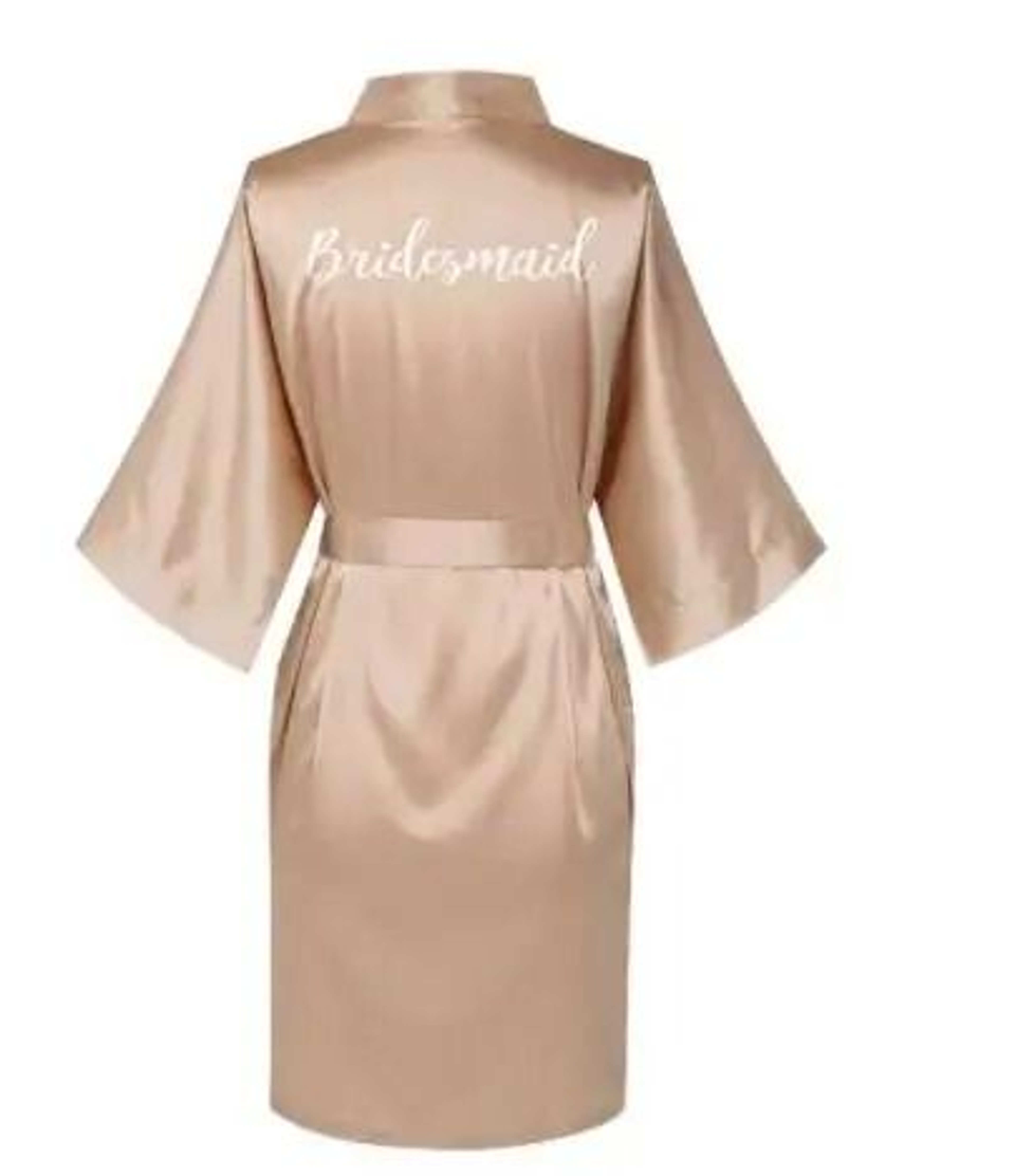 Plus Size Satin Silk Wedding Robes  Elegant Bride  Bridesmaid Gown For Maid Of Honor 11