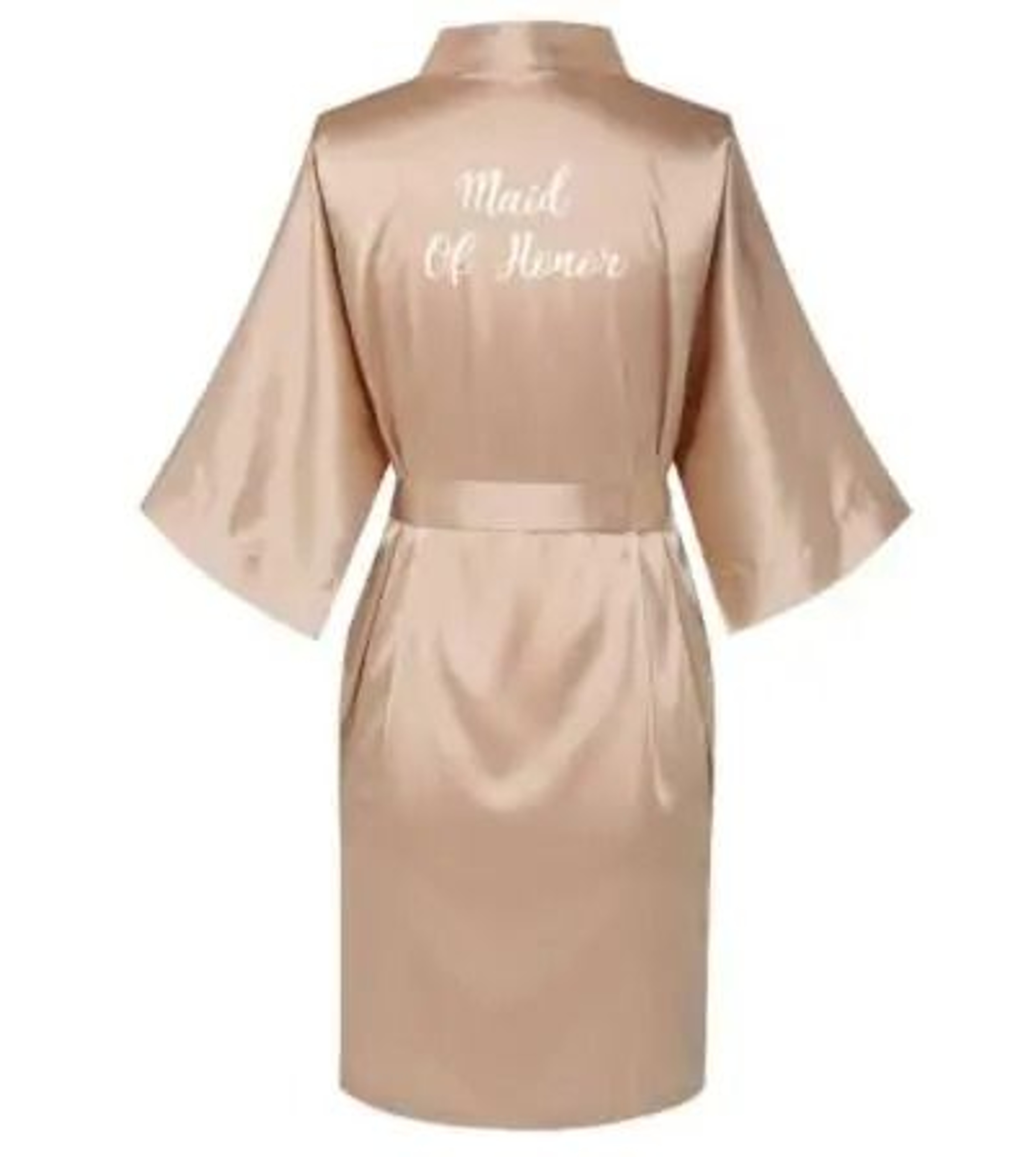 Plus Size Satin Silk Wedding Robes  Elegant Bride  Bridesmaid Gown For Maid Of Honor 12