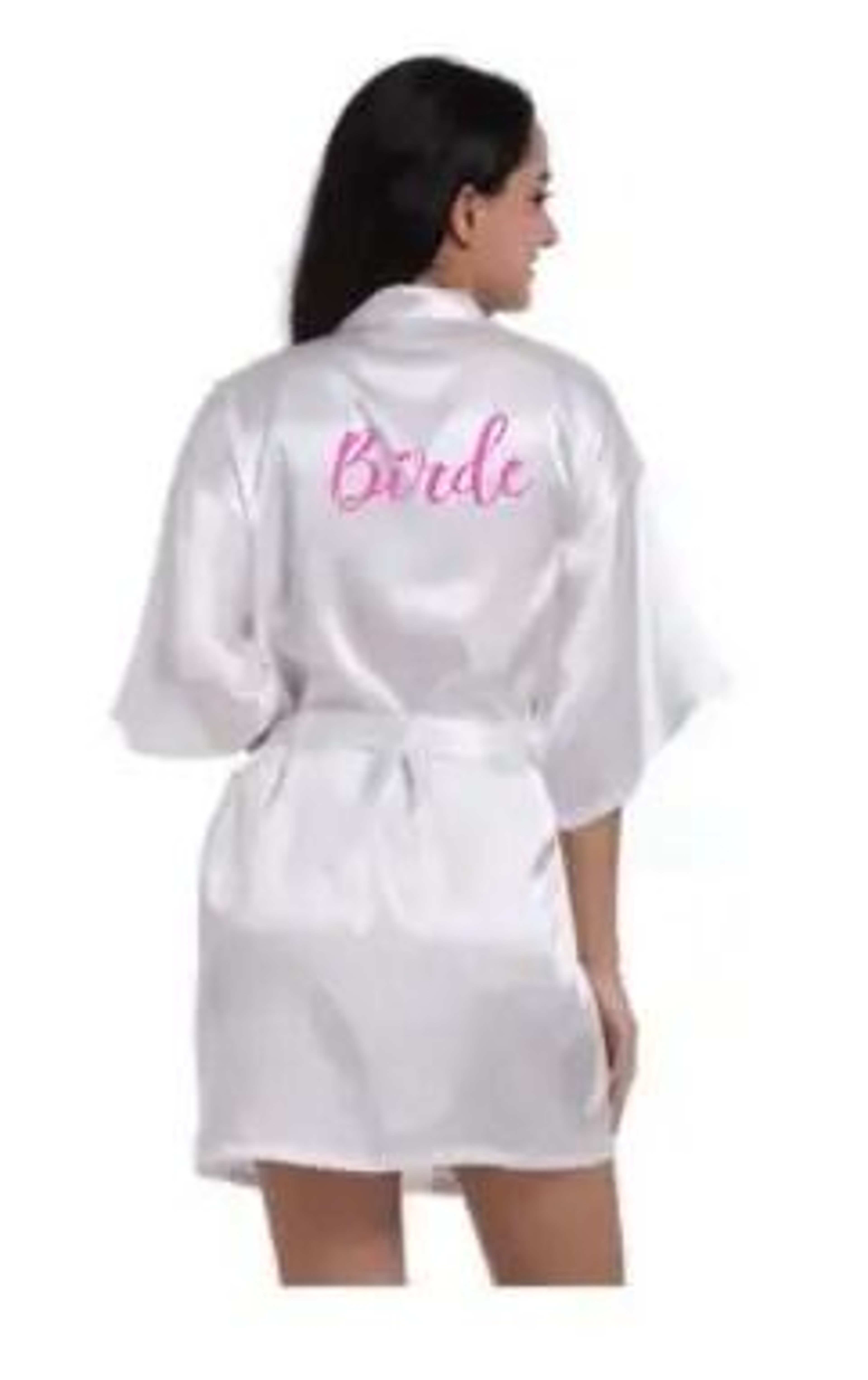 Plus Size Satin Silk Wedding Robes  Elegant Bride  Bridesmaid Gown For Maid Of Honor 14