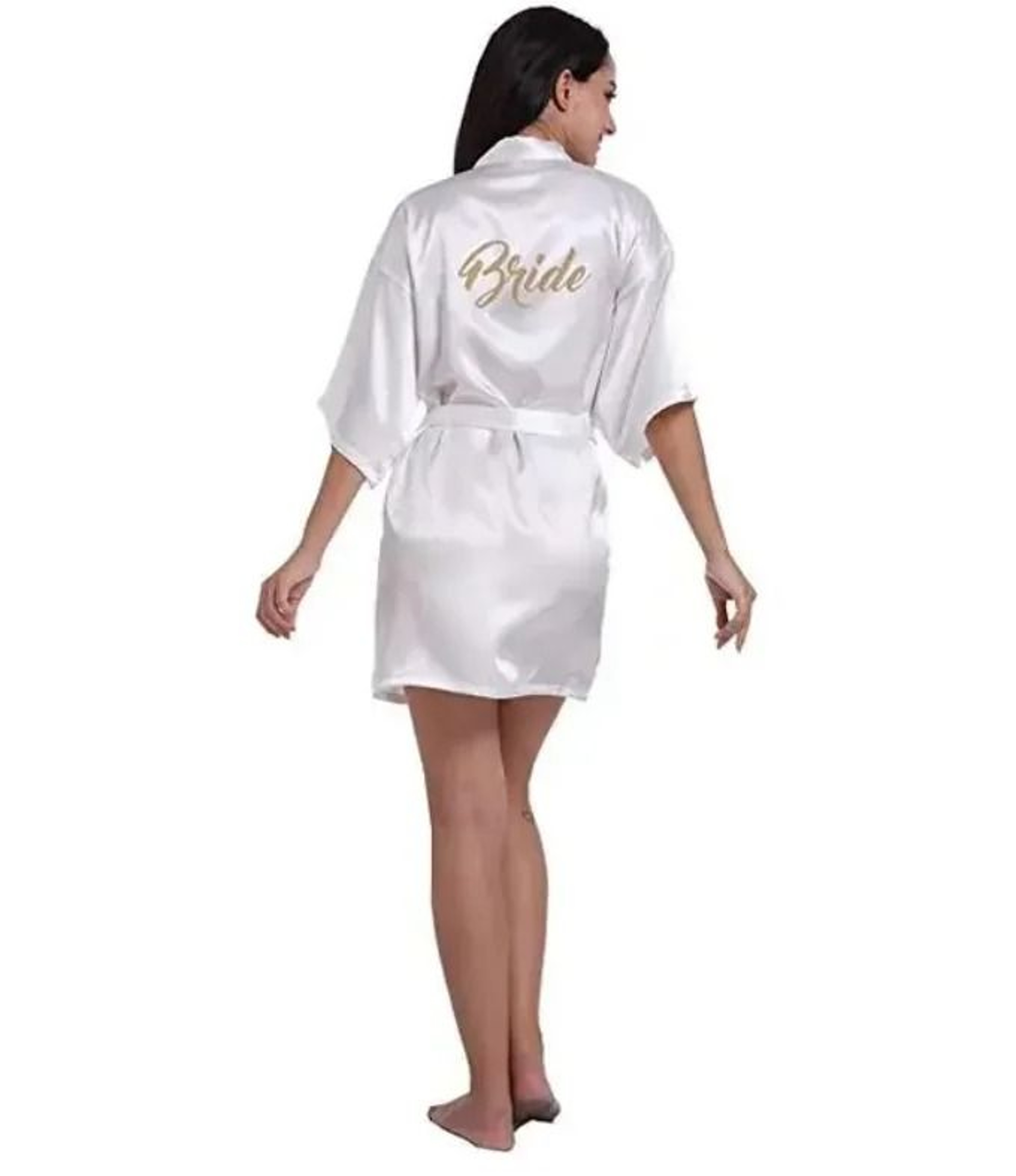 Plus Size Satin Silk Wedding Robes  Elegant Bride  Bridesmaid Gown For Maid Of Honor 16
