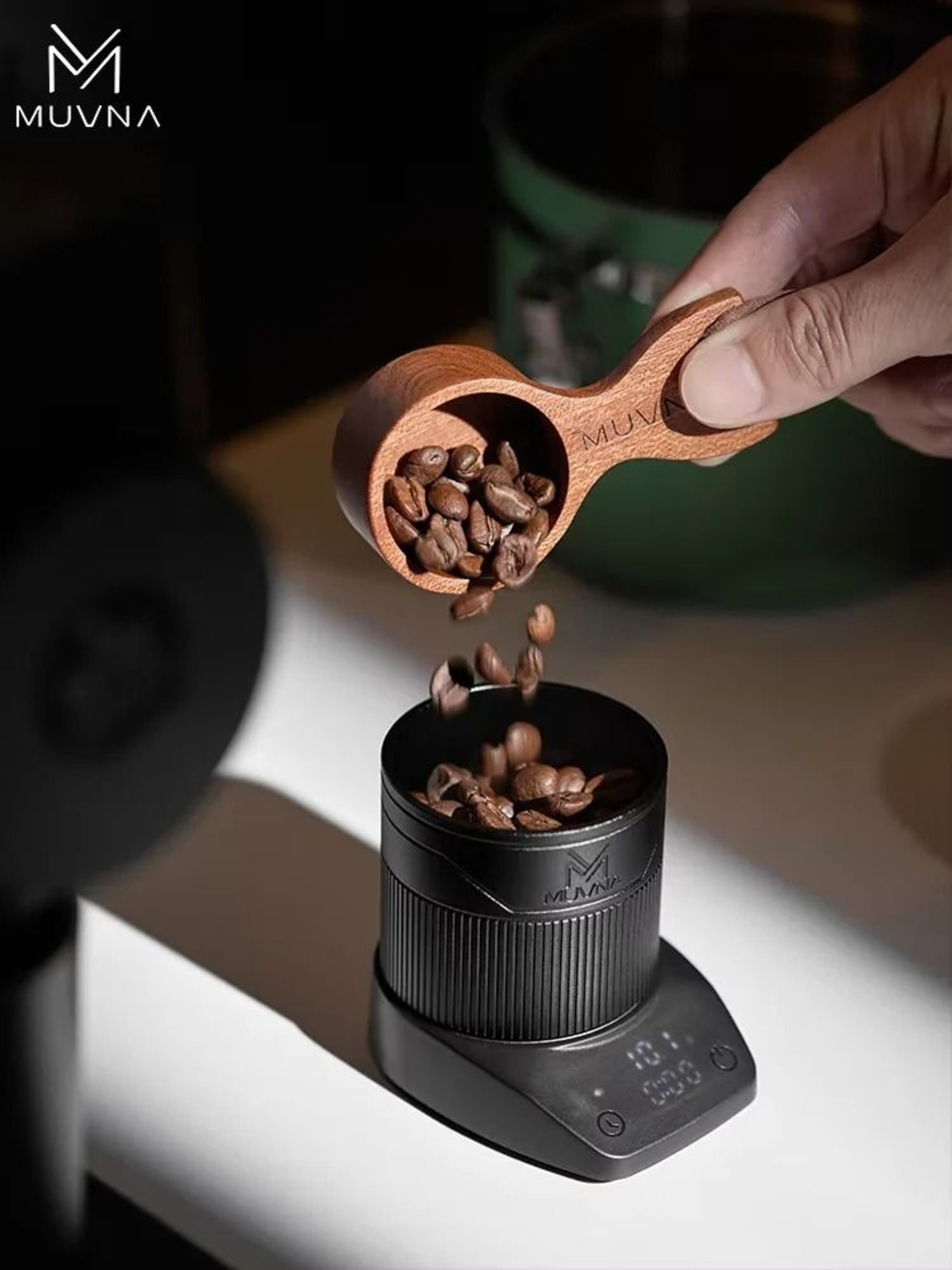 MUVNA Mini Electronic Espresso Scale  01g High Precision With LED Display  Powder Receiving Cup 1
