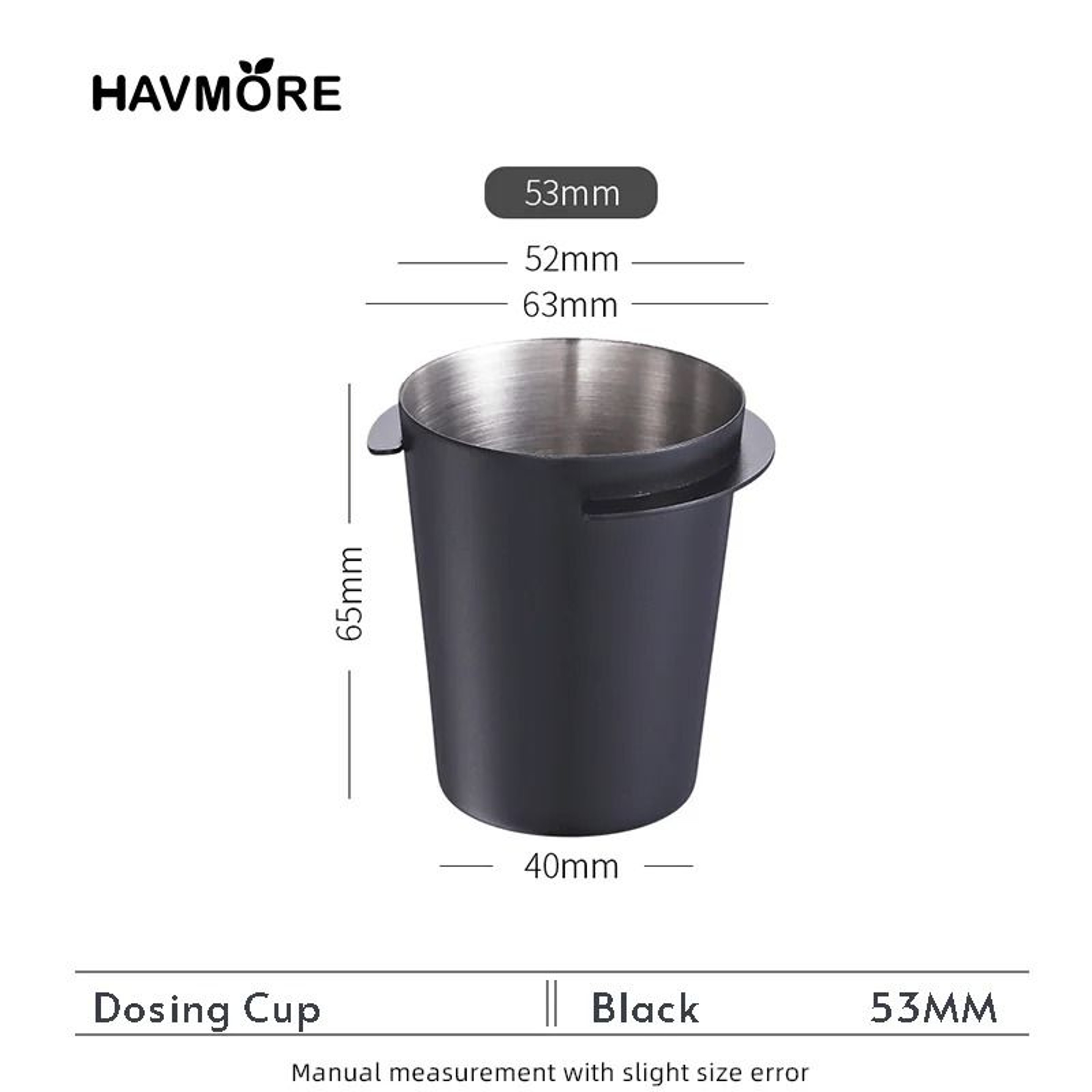 Stainless Steel Coffee Dosing Cup  Sniffing Mug  WearResistant Espresso Accessory 515358mm 9
