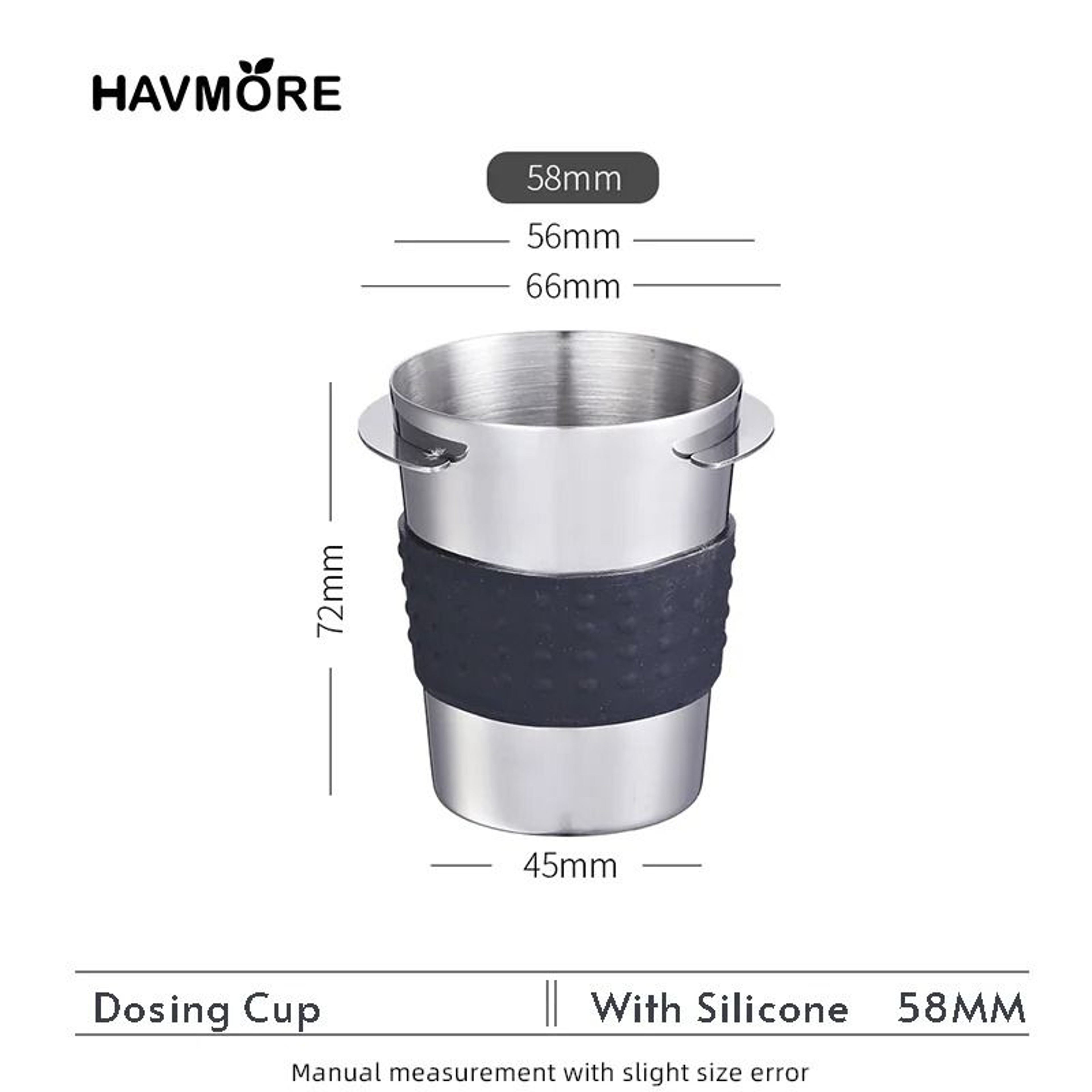 Stainless Steel Coffee Dosing Cup  Sniffing Mug  WearResistant Espresso Accessory 515358mm 12