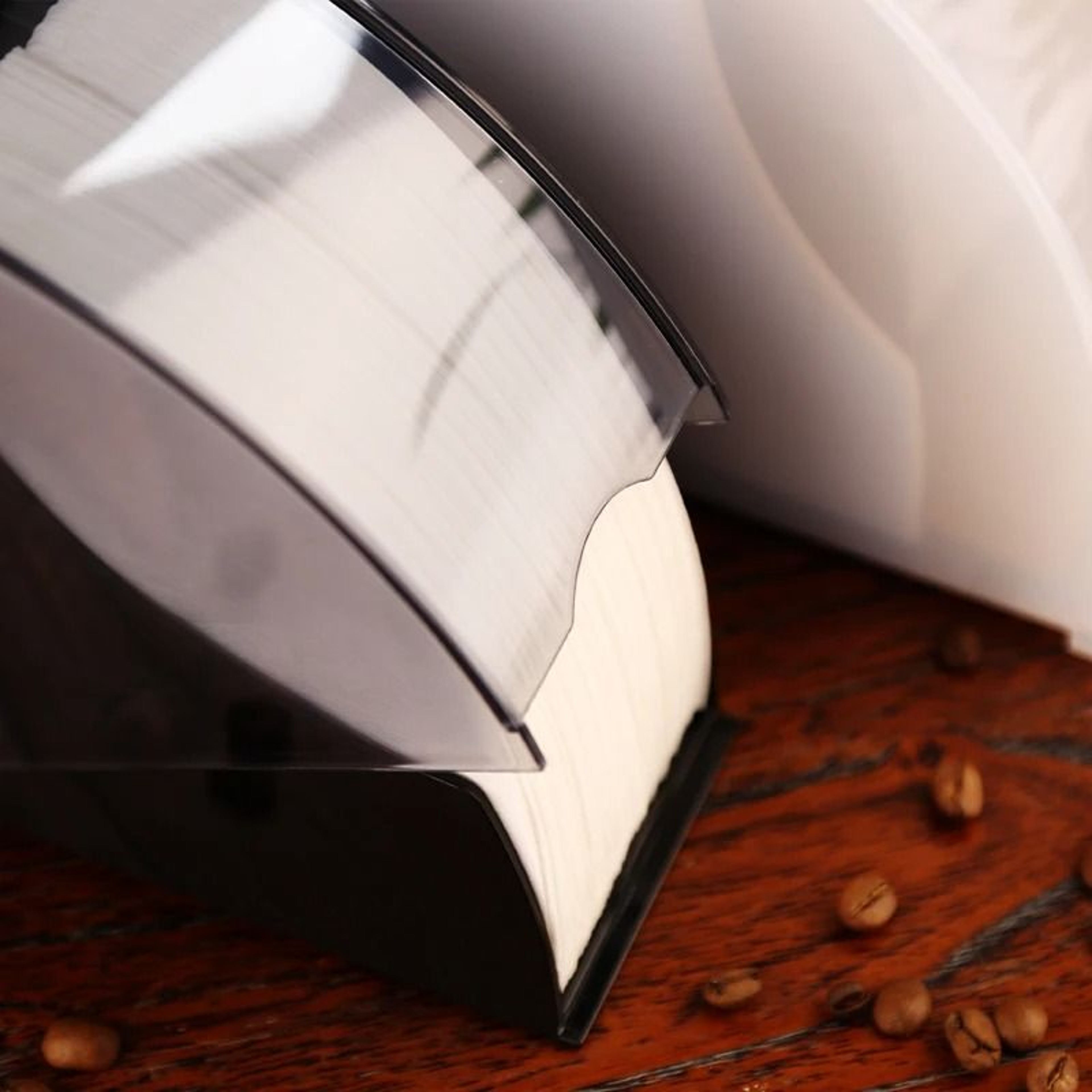 Dustproof FanShaped Coffee Filter Storage Box  Professional Bar Storage Rack For Filter Paper 4