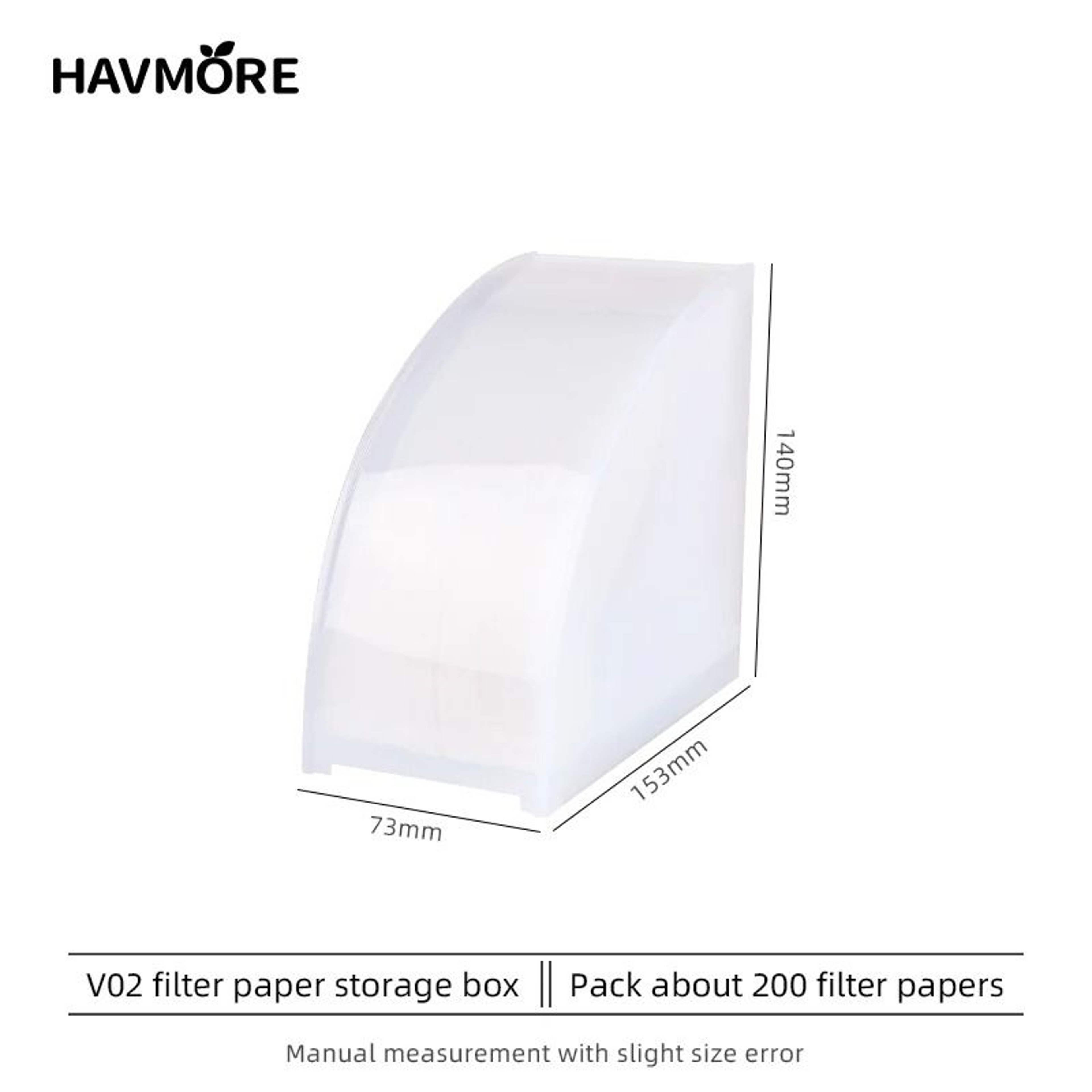 Dustproof FanShaped Coffee Filter Storage Box  Professional Bar Storage Rack For Filter Paper 9